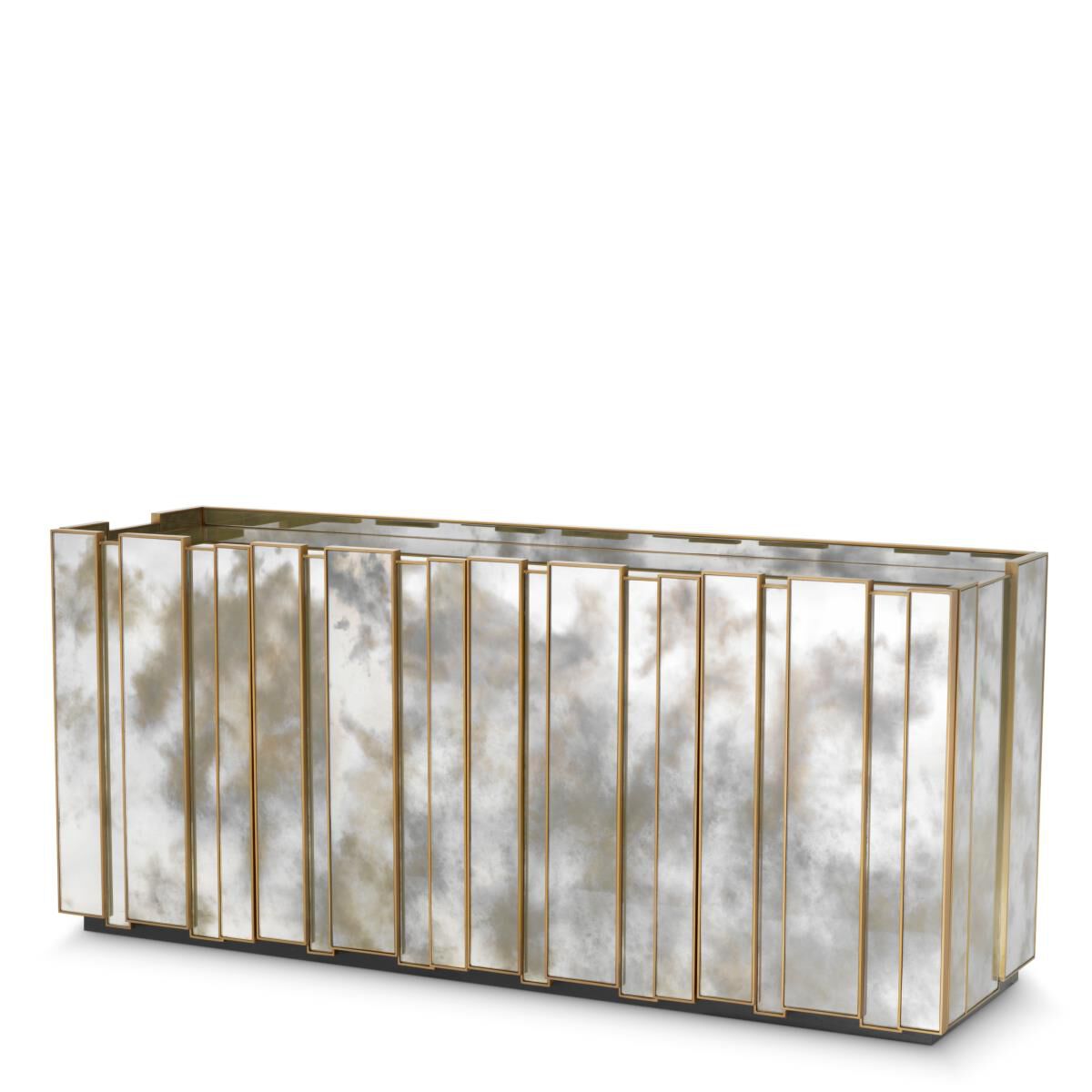 Shown in Brushed Brass, Antique Mirror Glass finish