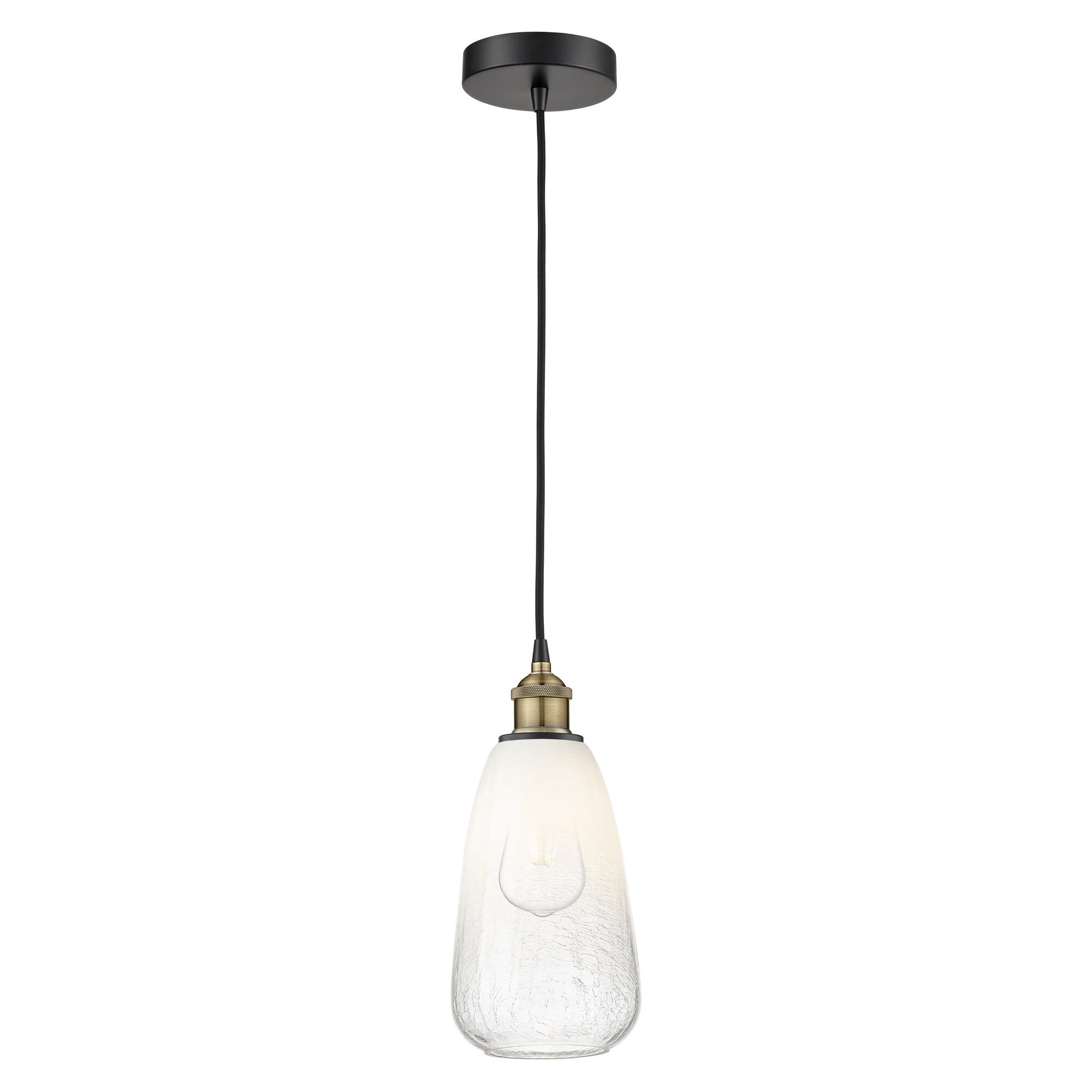 Shown in Black Antique Brass finish and Opal glass