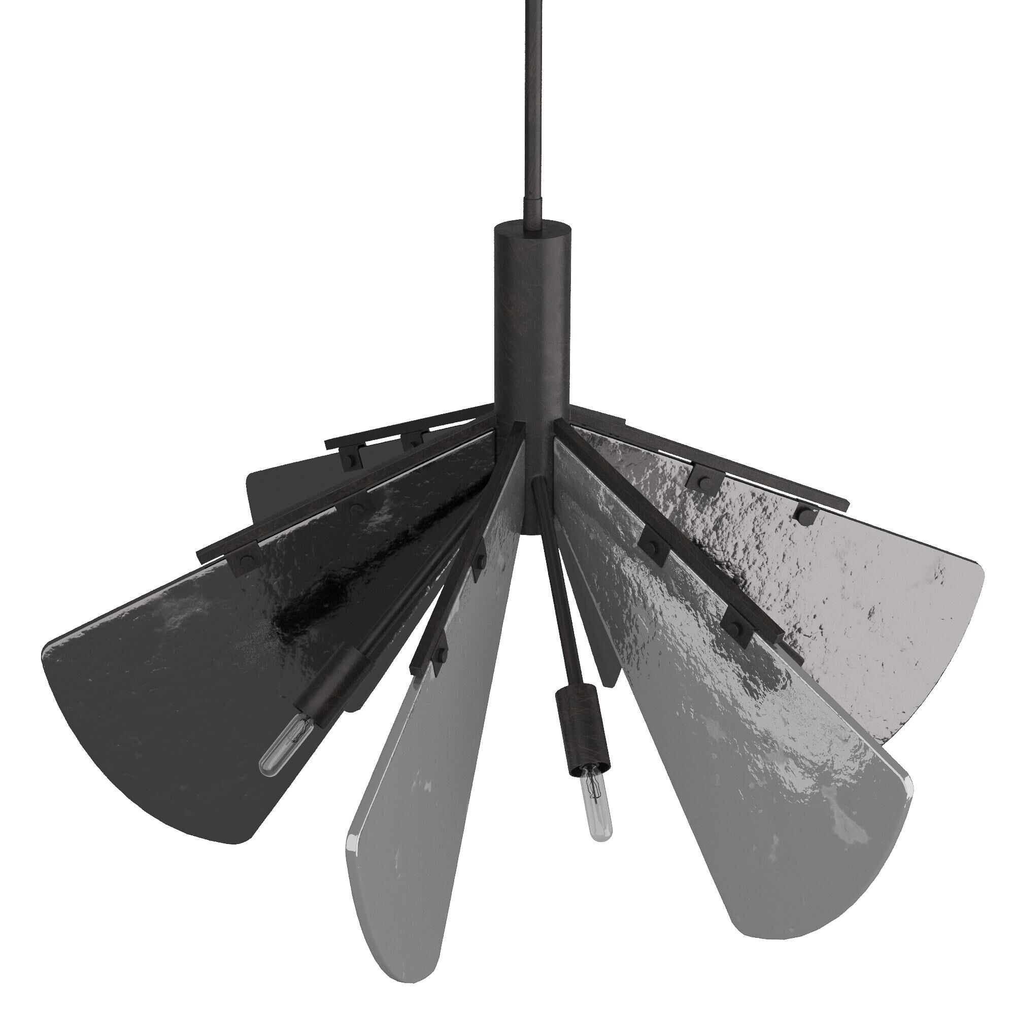 Shown in English Bronze finish and Smoked Slump glass