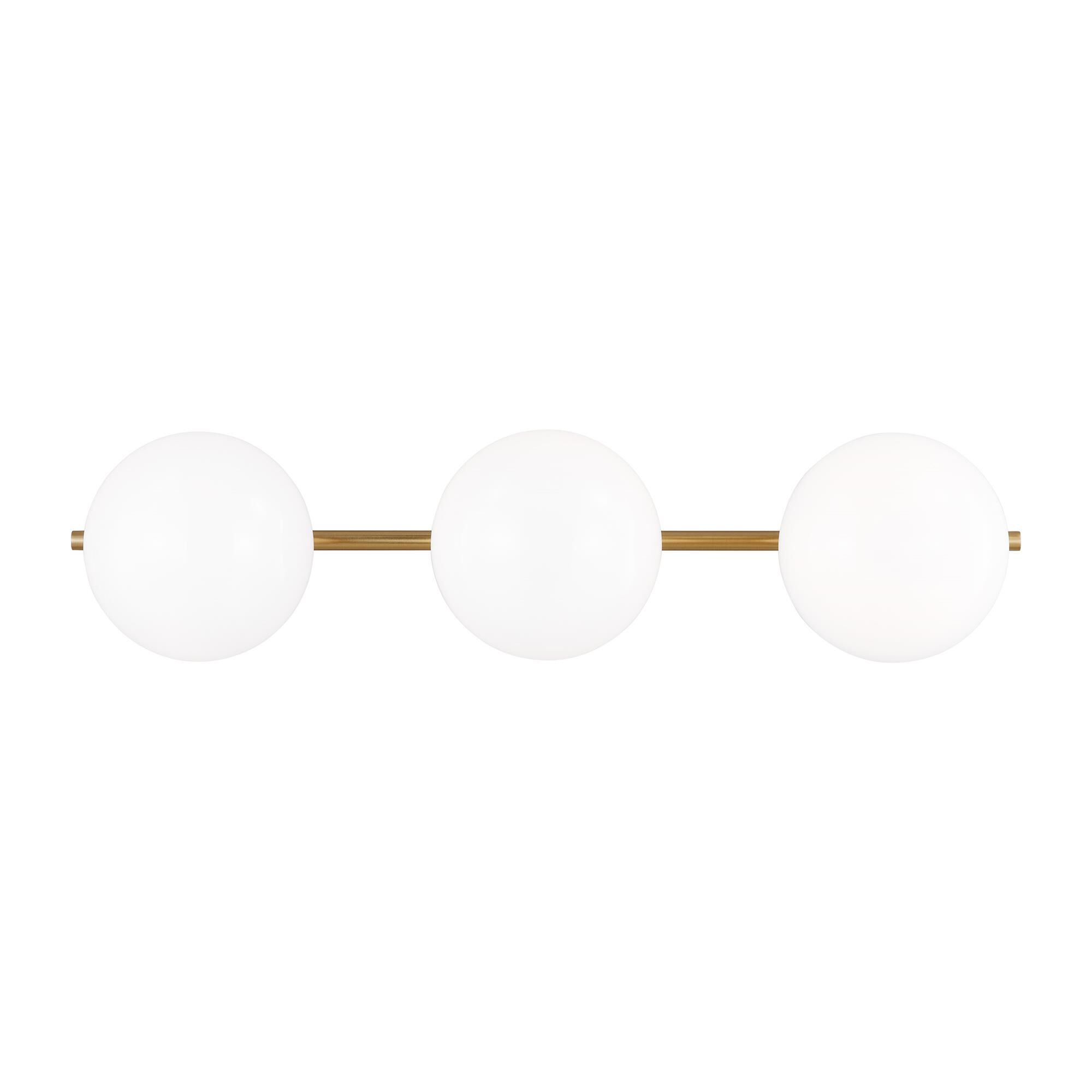 Shown in Burnished Brass finish and Milk White Glass s shade