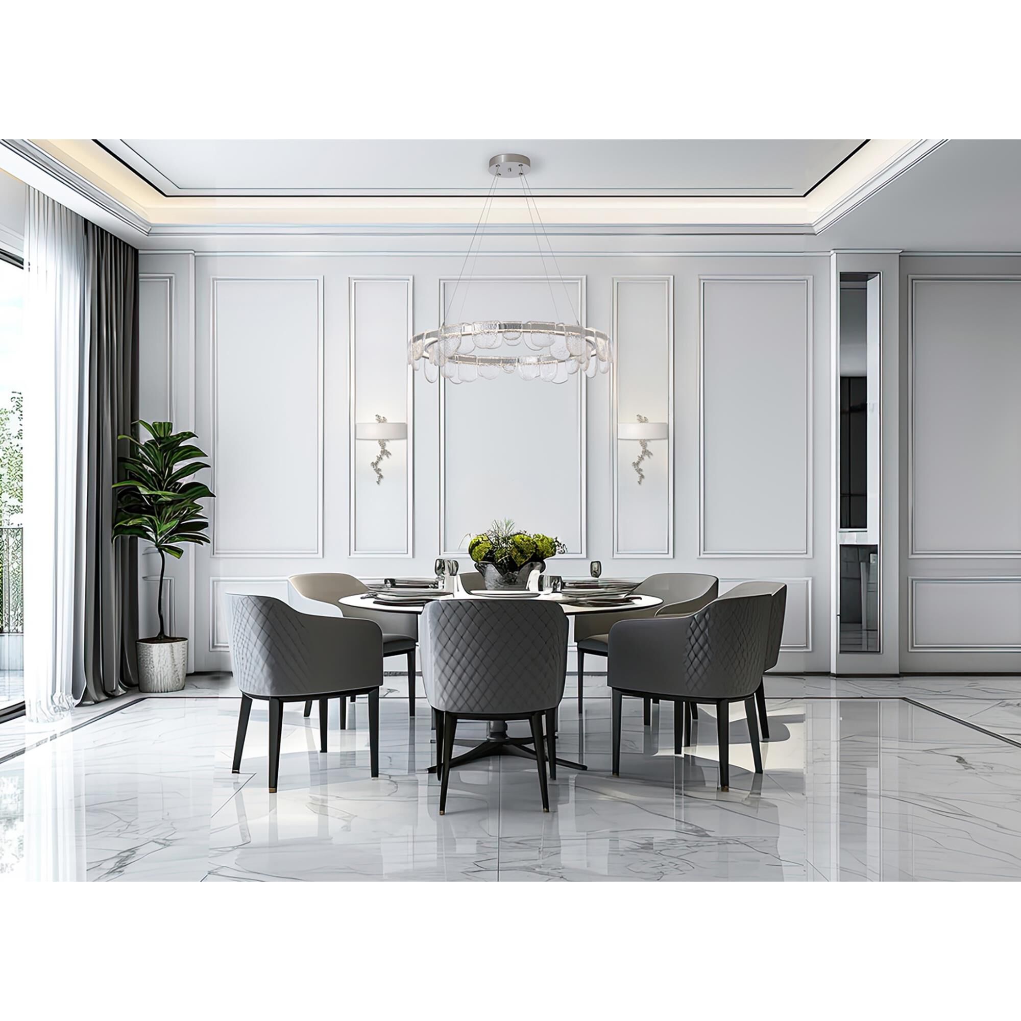 Shown in Sterling and Clear Glass finish