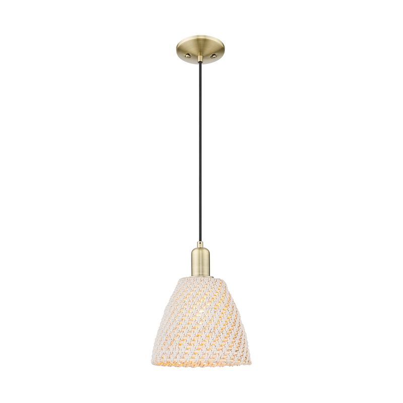 Bruno Marashlian Natural Ballston Dome 9 Inch Mini Pendant by Innovations Lighting