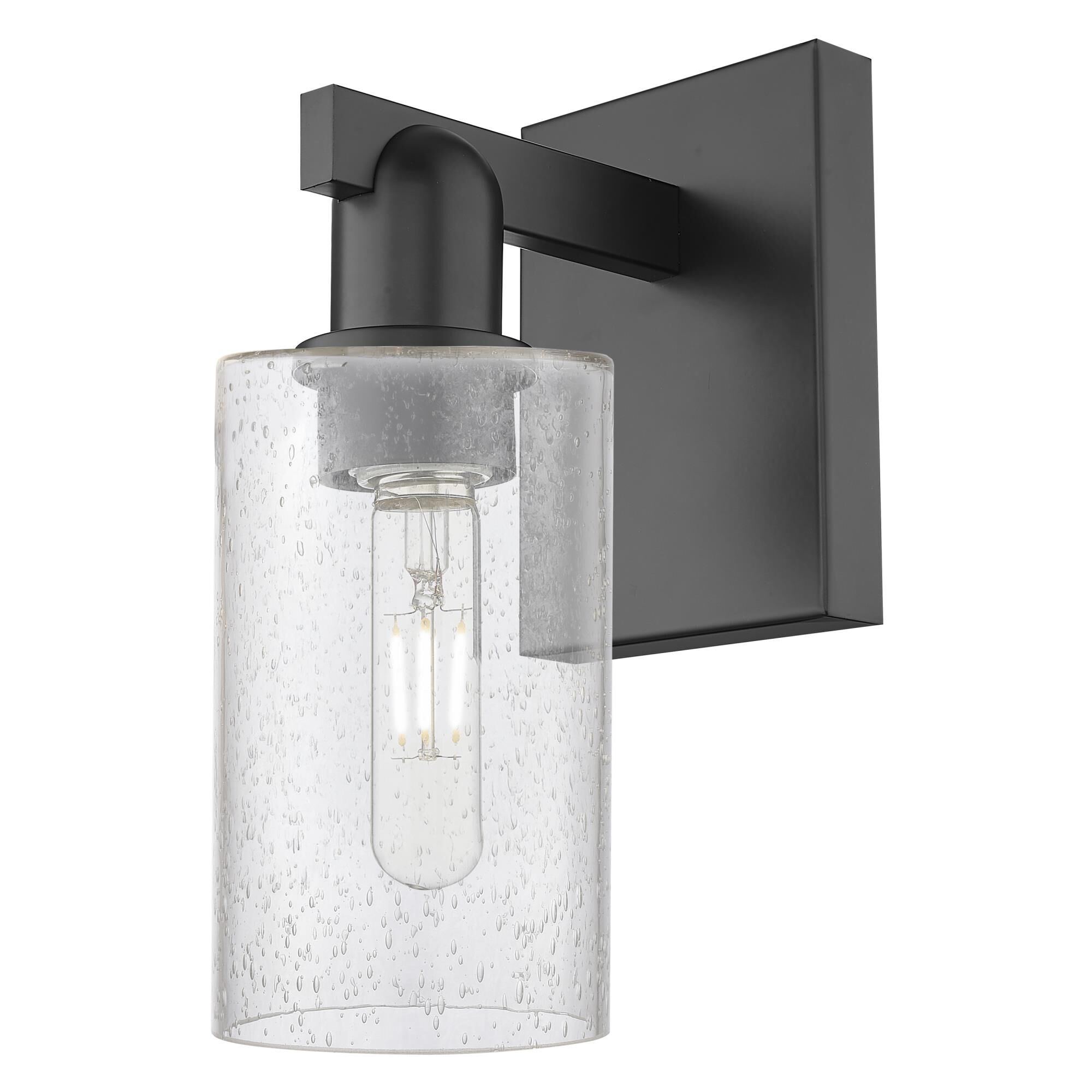 Shown in Matte Black finish and Seedy glass