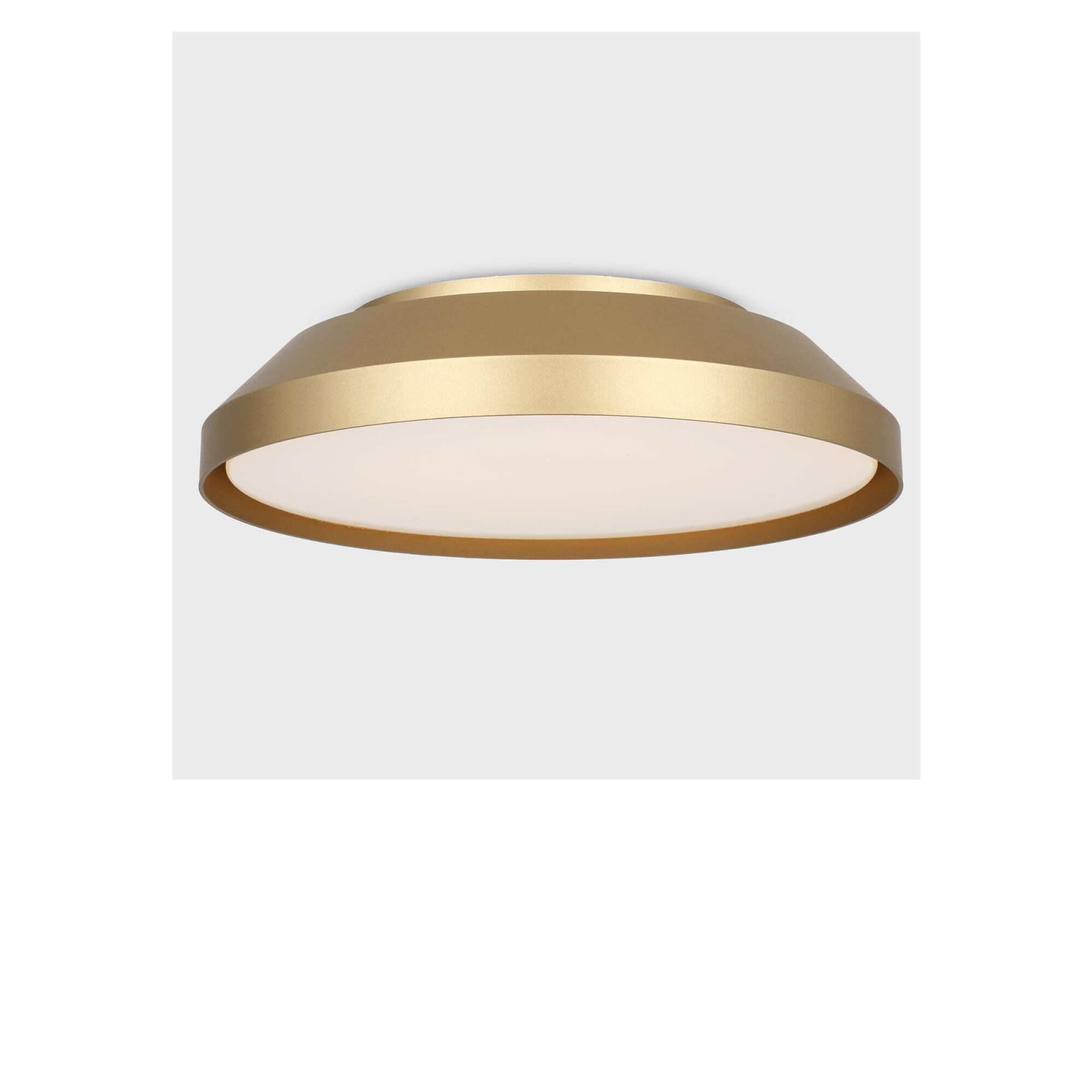 Shown in Satin Brass finish and White Acrylic shade