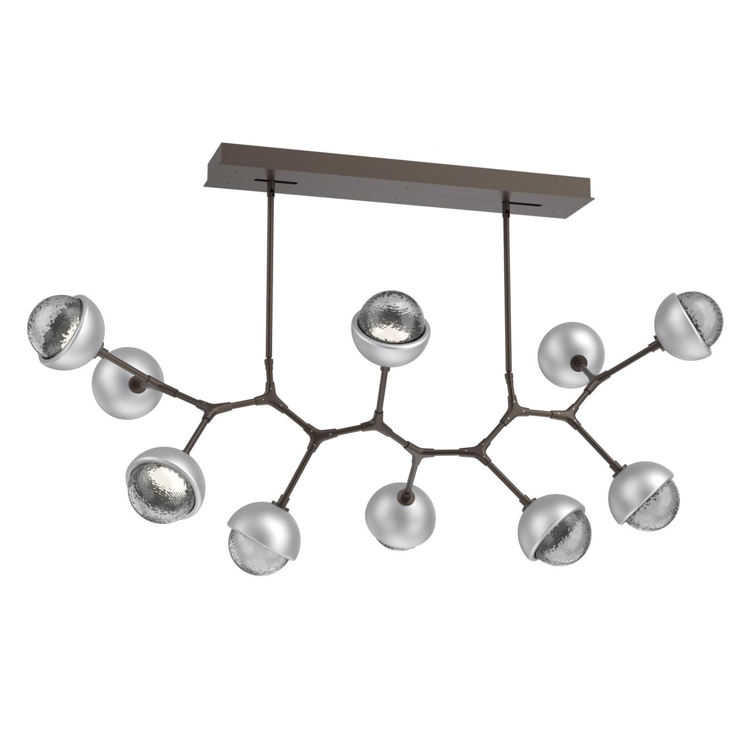 Shown in Flat Bronze finish and Smoke glass and Classic Silver accent