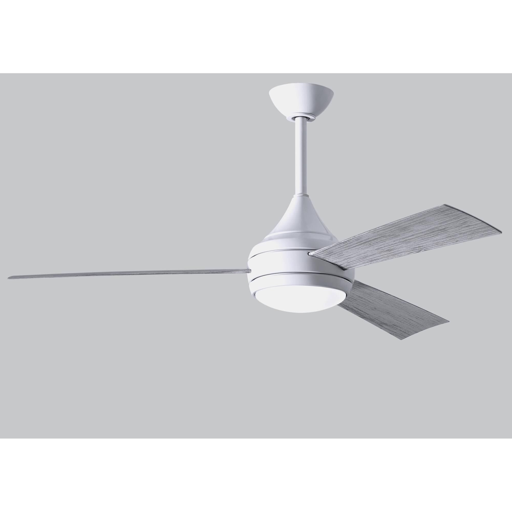 Donaire Outdoor Coastal Wet Rated 52 Inch Ceiling Fan with Light Kit by Matthews Fan Company