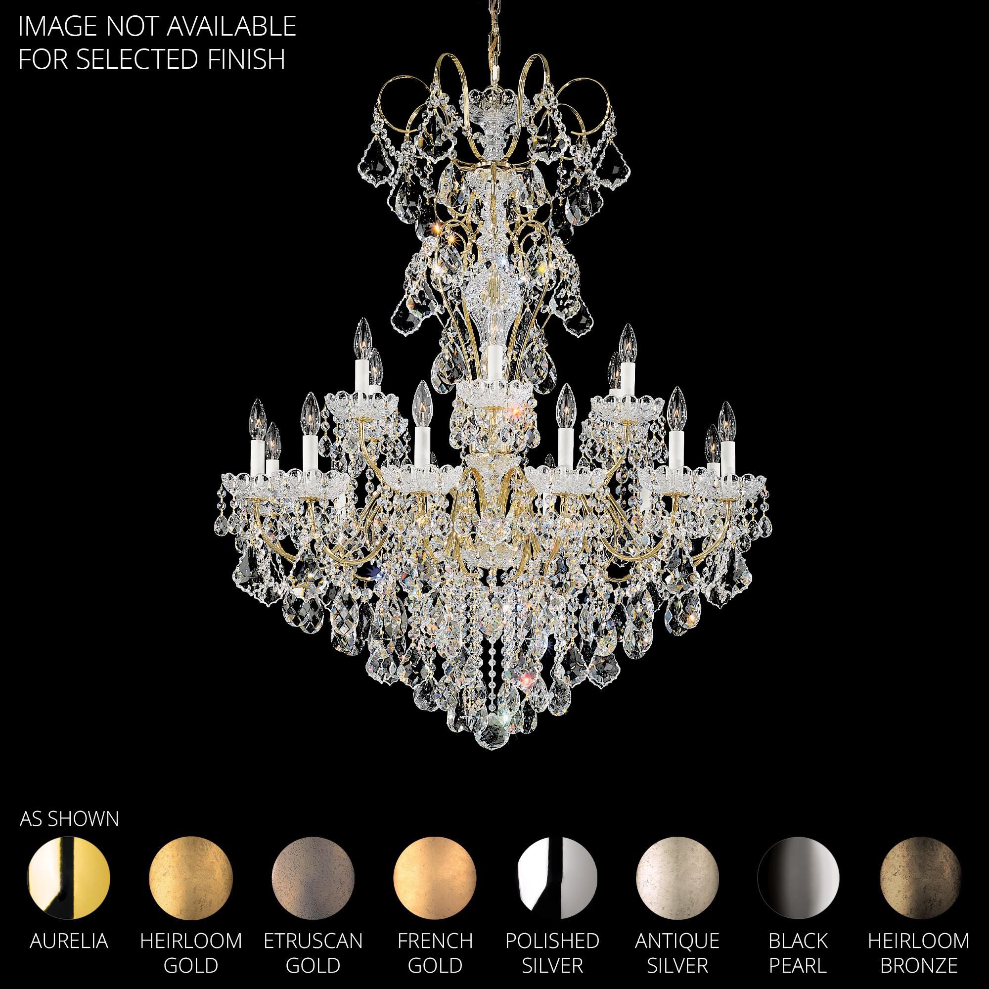 Shown in Antique Silver finish and Clear Radiance crystal