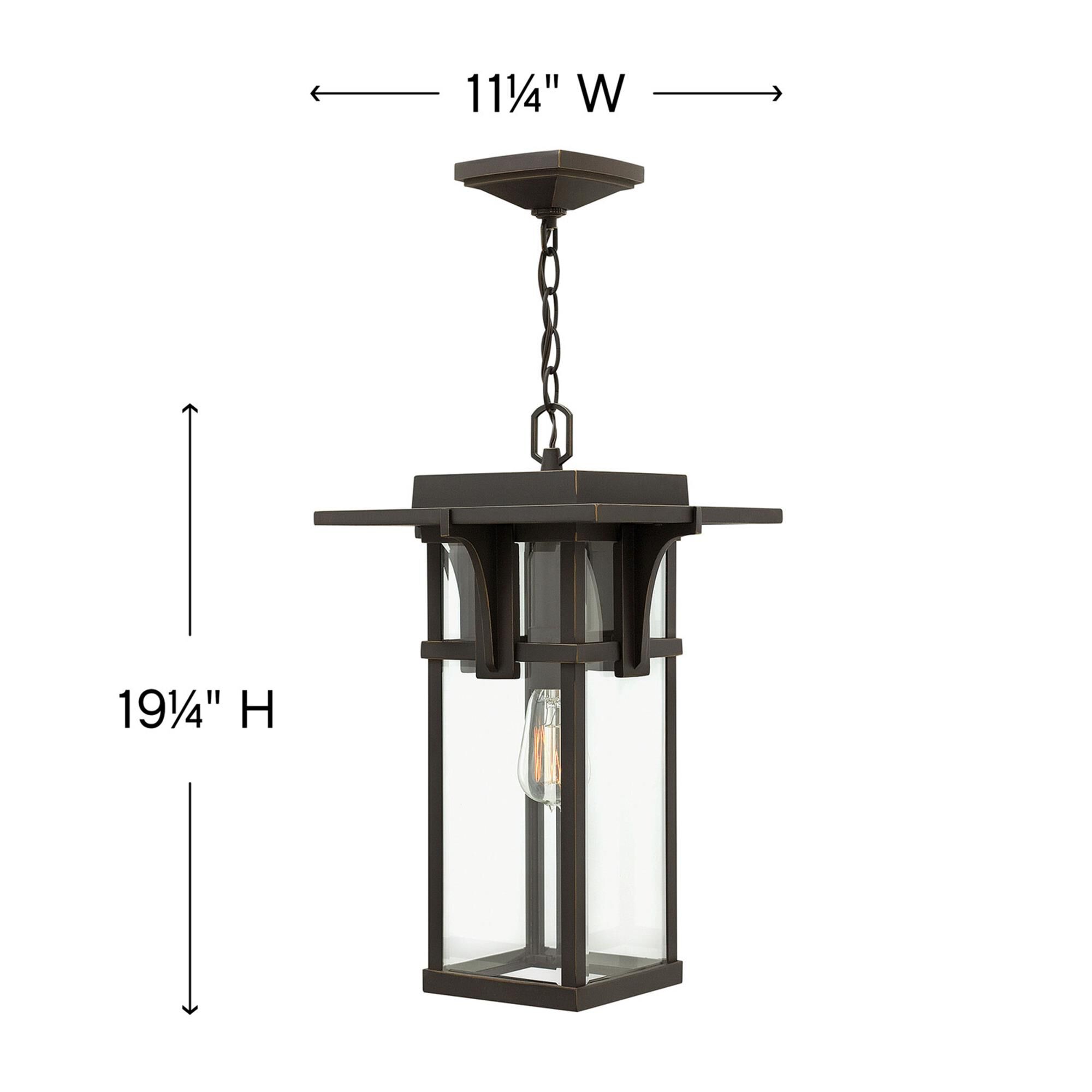 Shown in Oil Rubbed Bronze finish and Clear Beveled glass