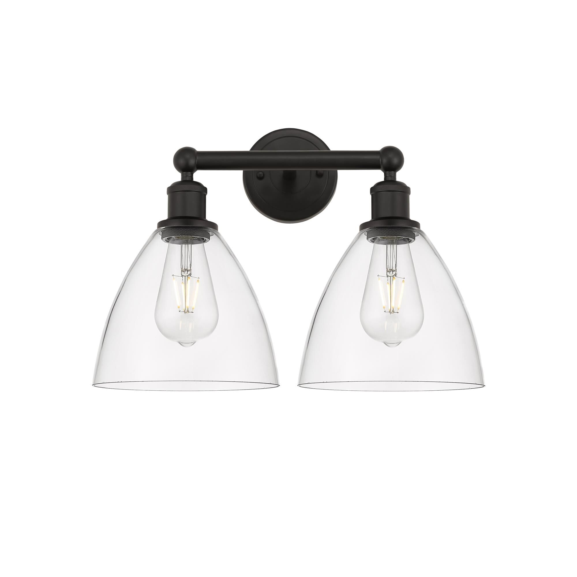 Shown in Oil Rubbed Bronze, Clear finish and Clear glass and Clear Glass shade
