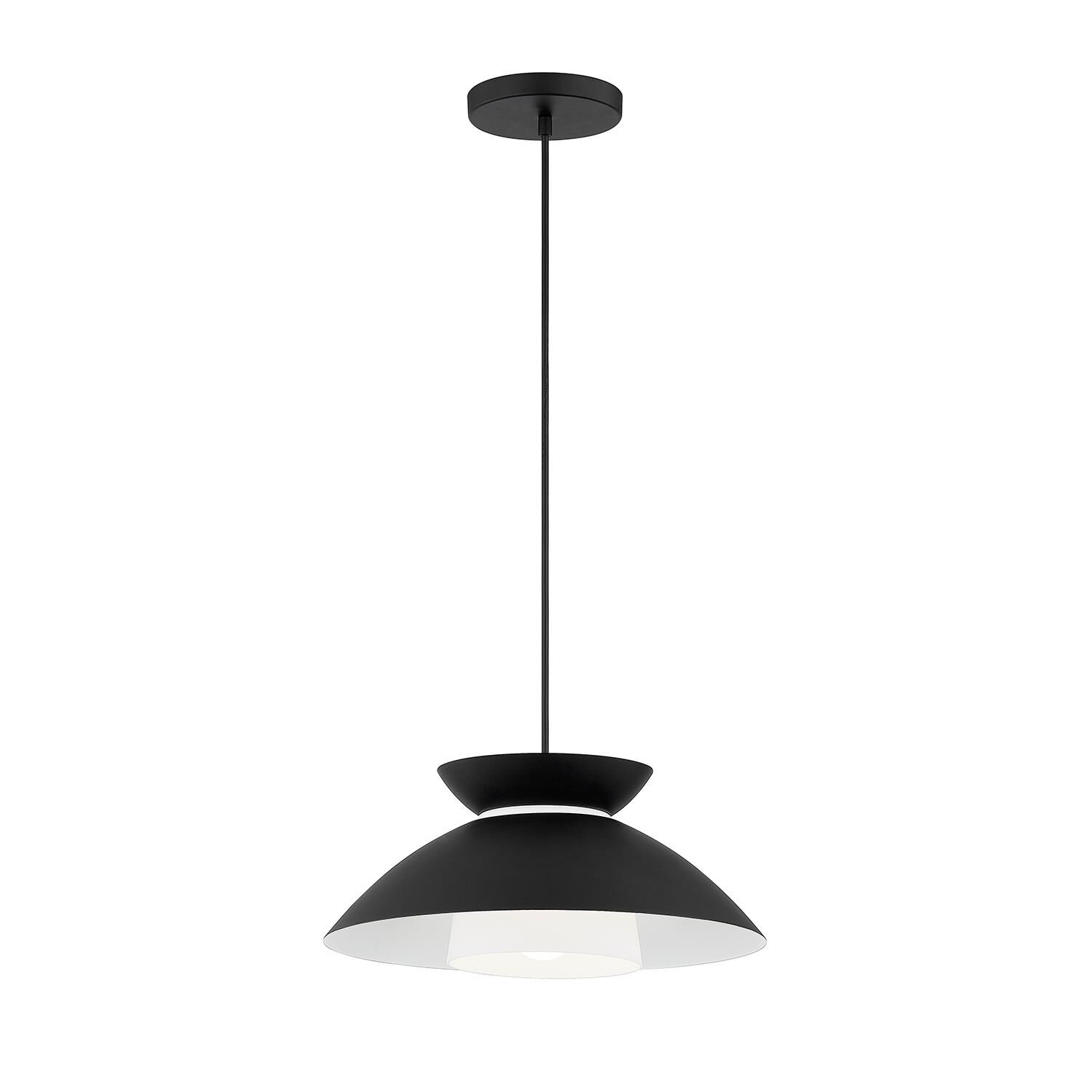 Shown in Matte Black finish and Opal glass