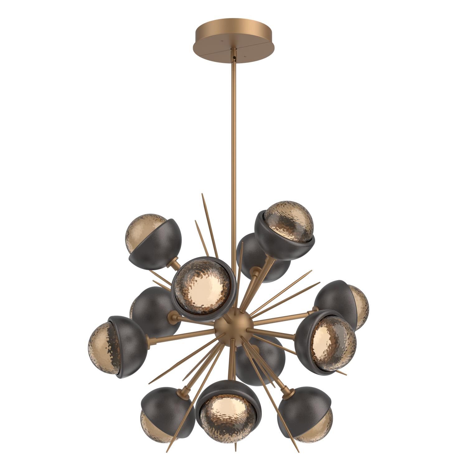 Shown in Novel Brass finish and Bronze glass and Graphite accent