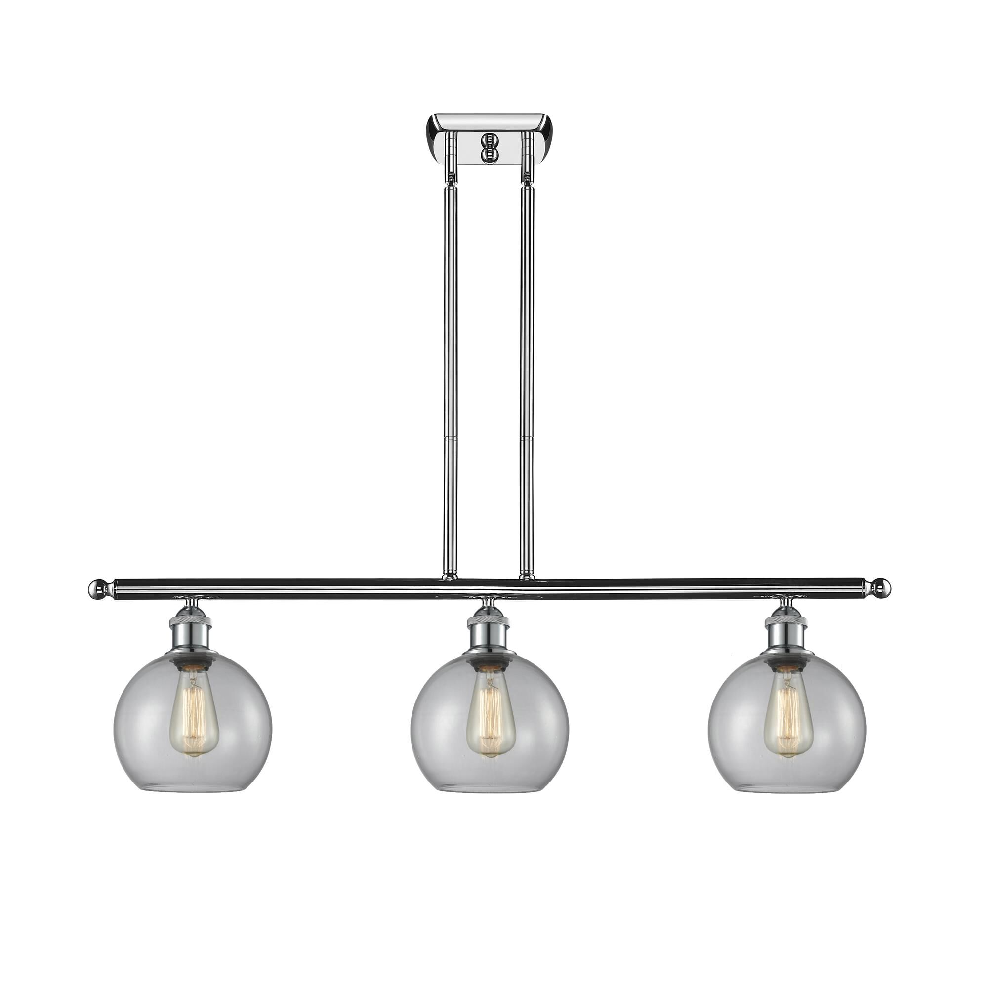 Shown in Polished Chrome finish and Clear Athens glass