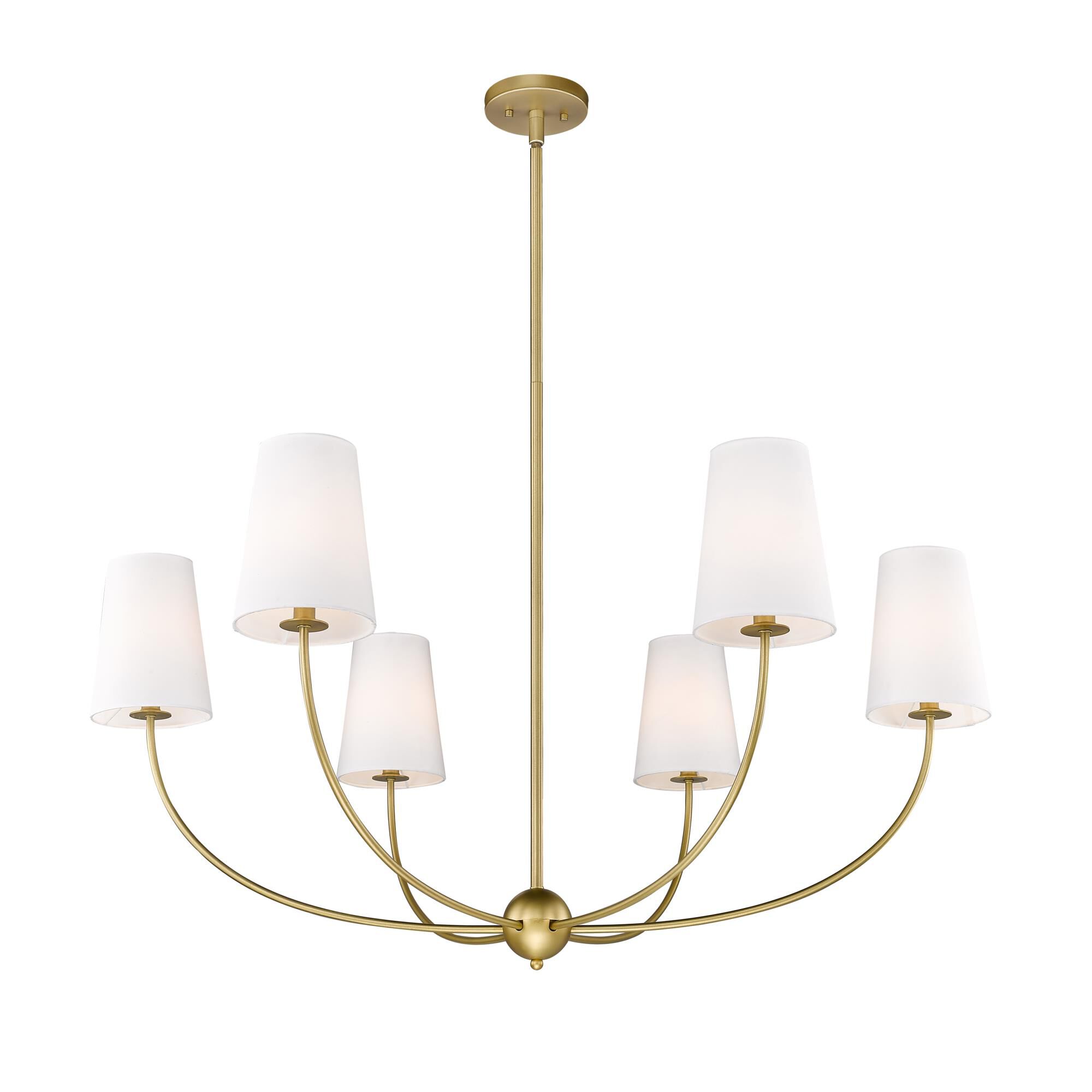Shown in Rubbed Brass finish and White glass