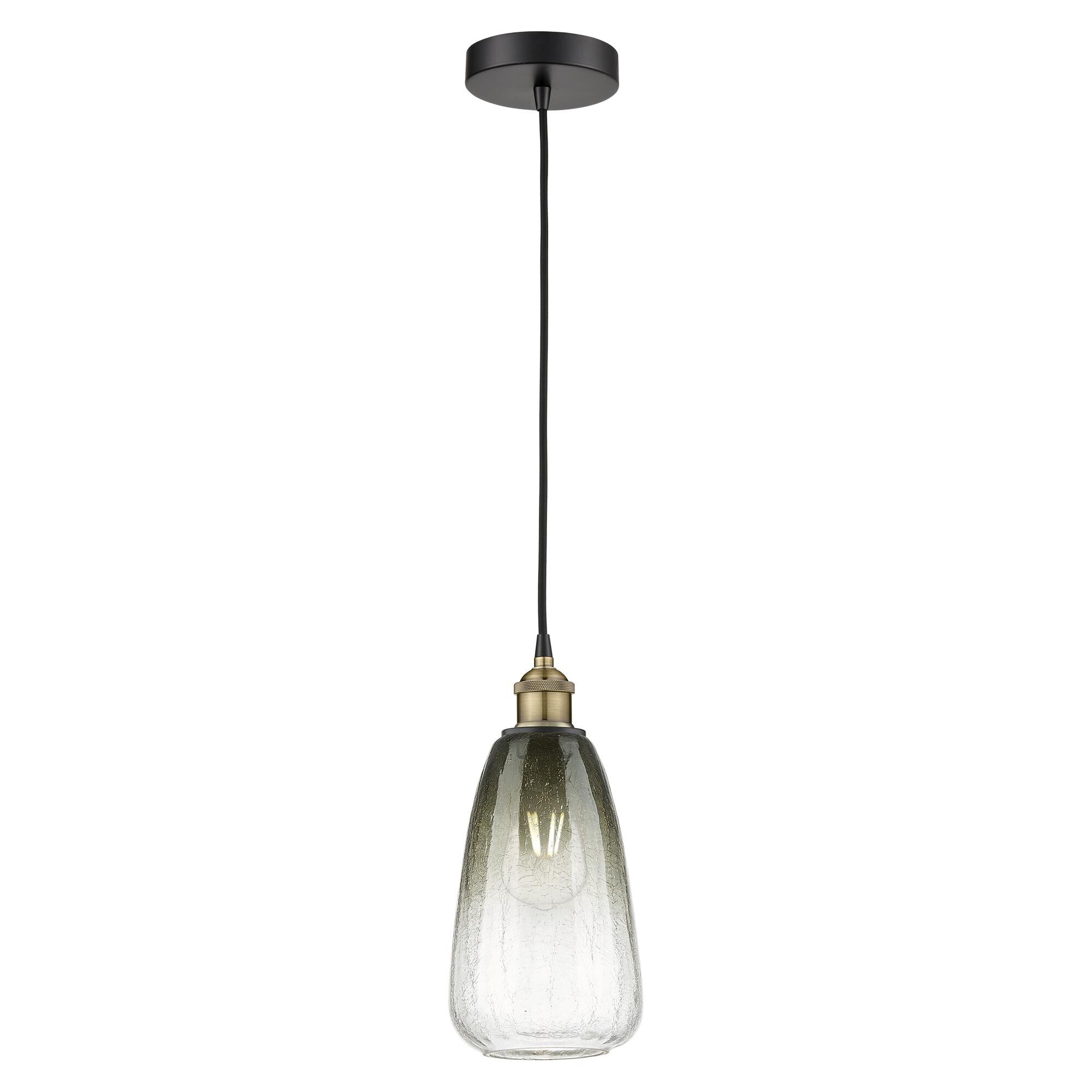 Shown in Black Antique Brass finish and Slate glass