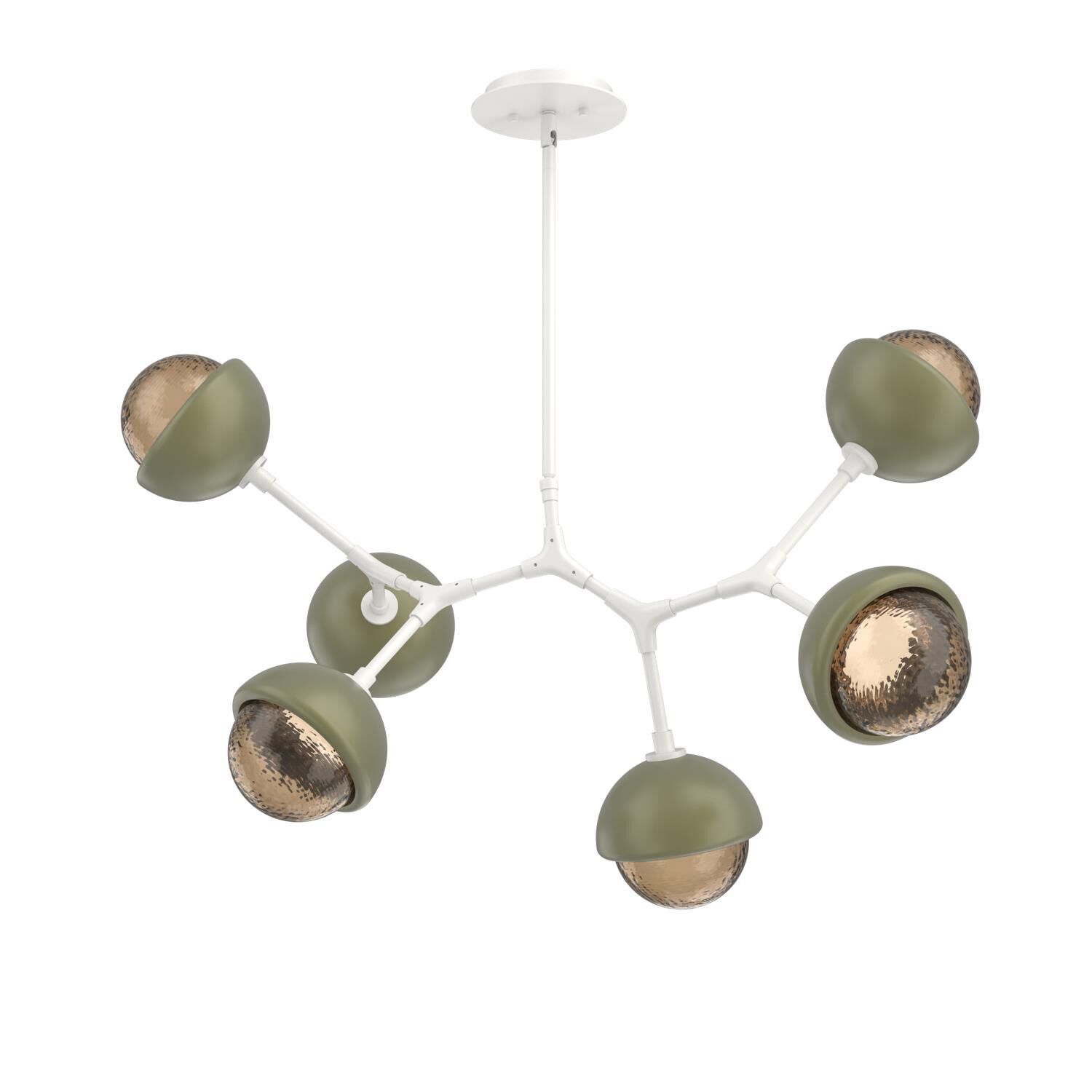 Levi Wilson Cabochon 31 Inch Linear Suspension Light by Hammerton Studio