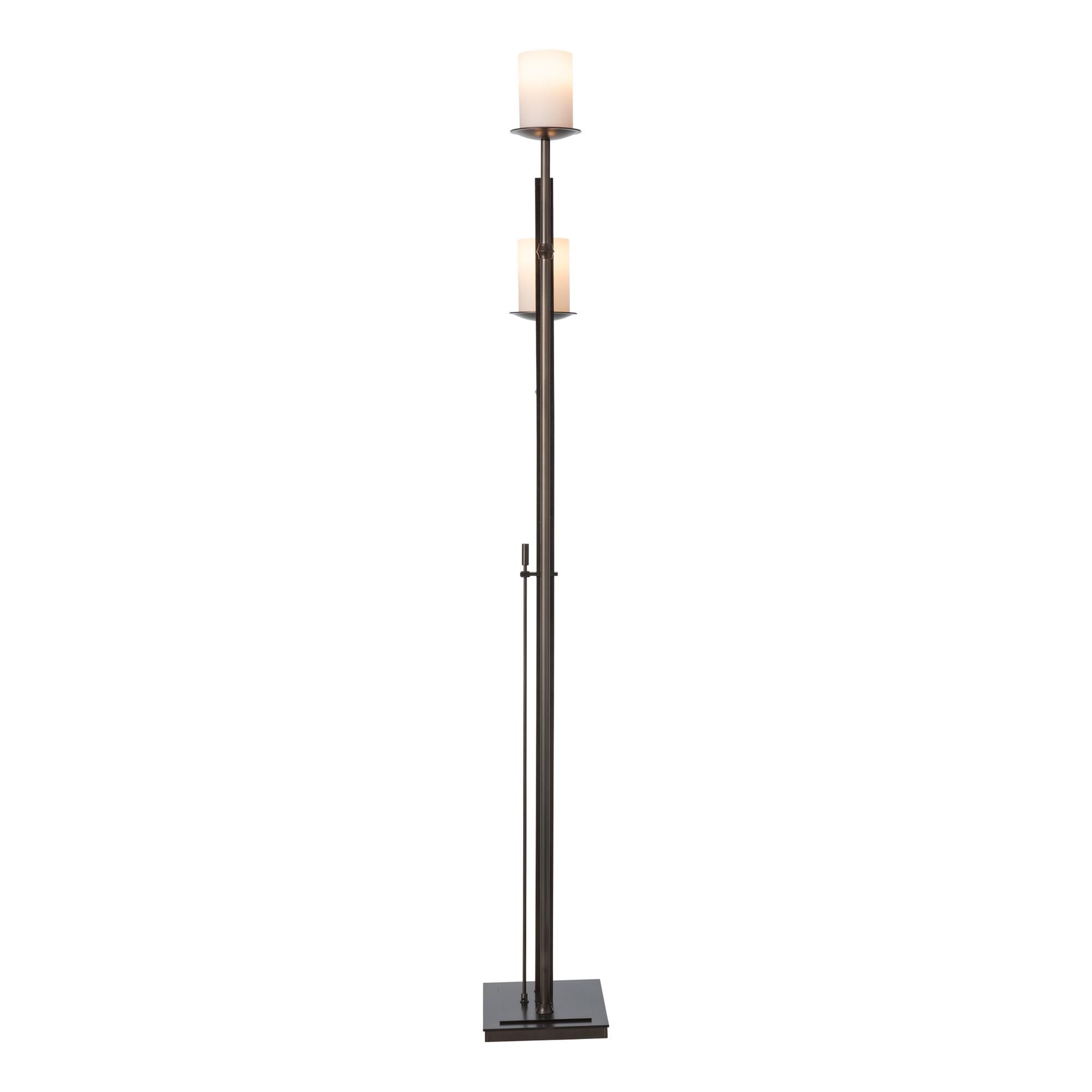Shown in Dark Smoke finish and Opal glass