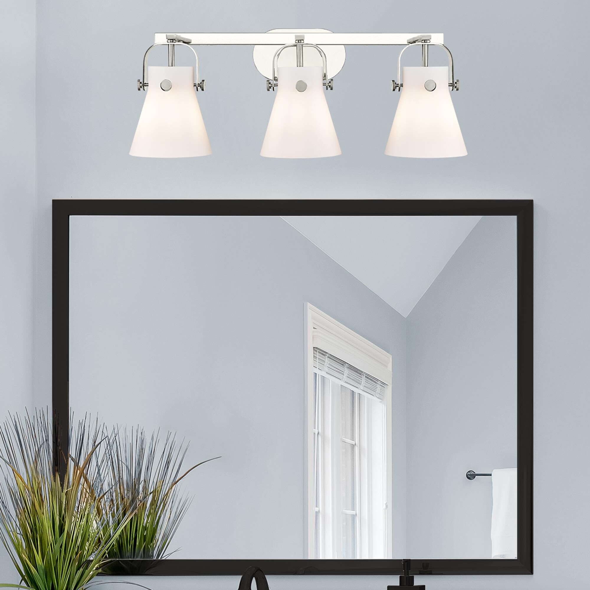 Bruno Marashlian Pilaster II Cone 27 Inch Bath Vanity Light by Innovations Lighting