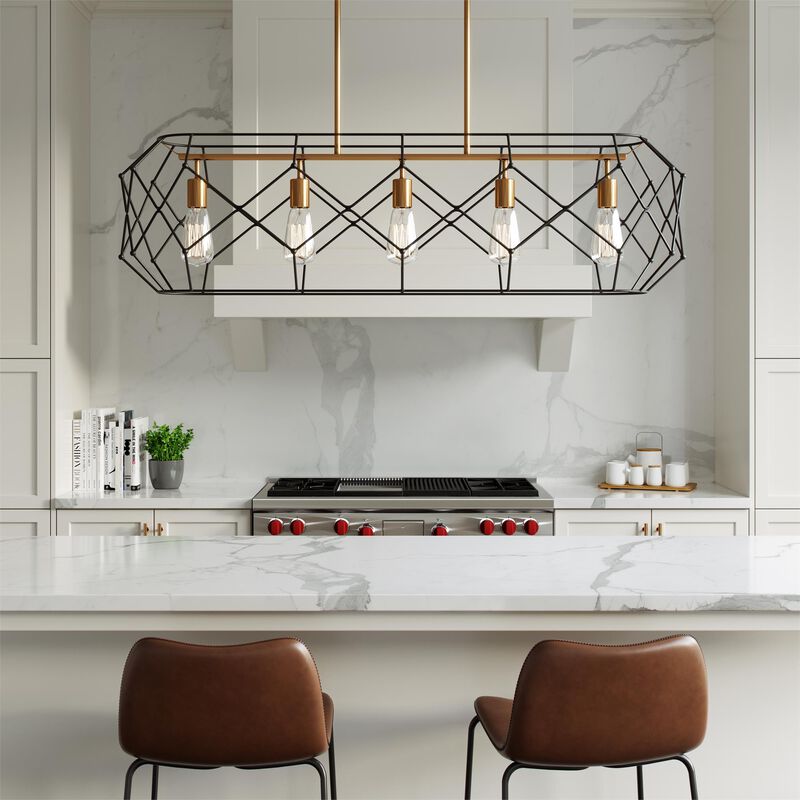 Sean Lavin Zarra Medium Linear Chandelier by Visual Comfort Studio