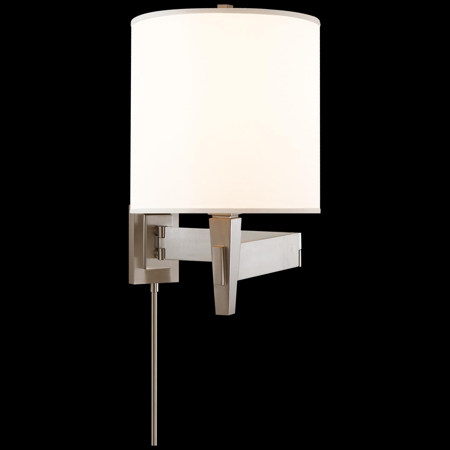 Shown in Brushed Chrome finish and Silk shade