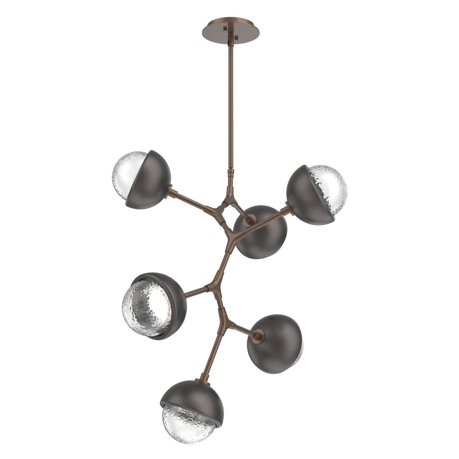 Shown in Burnished Bronze finish and Clear glass and Graphite accent