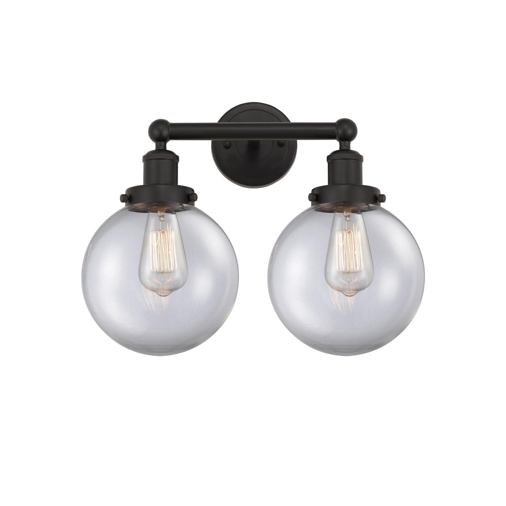 Shown in Oil Rubbed Bronze, Clear finish and Clear glass and Clear Glass shade