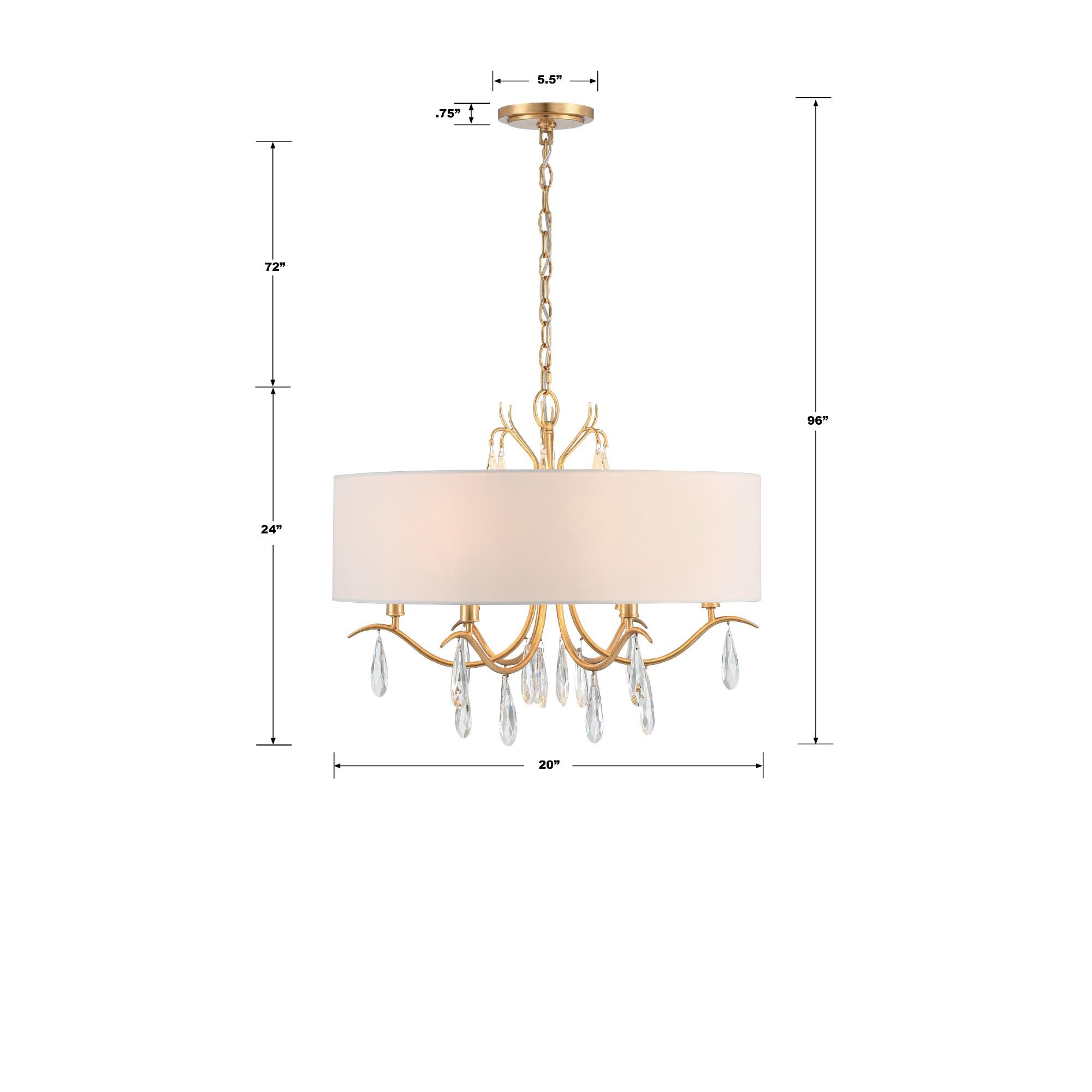Rollins 24 Inch Chandelier by Crystorama