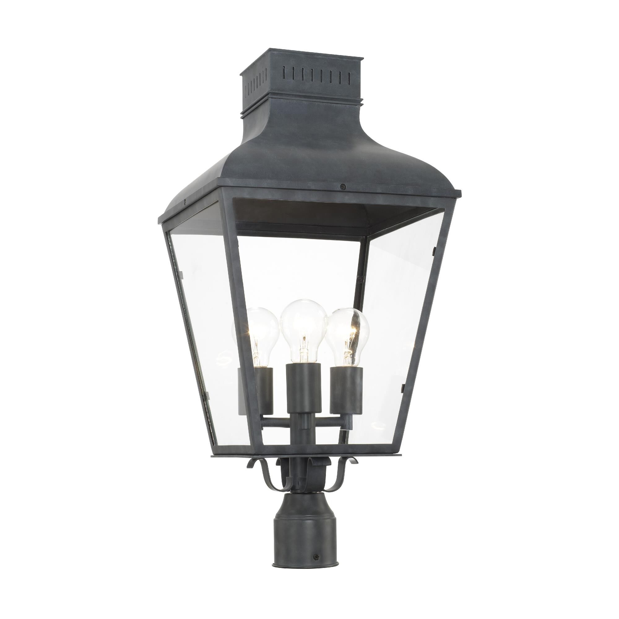Dumont 25 Inch Tall 3 Light Outdoor Post Lamp by Crystorama