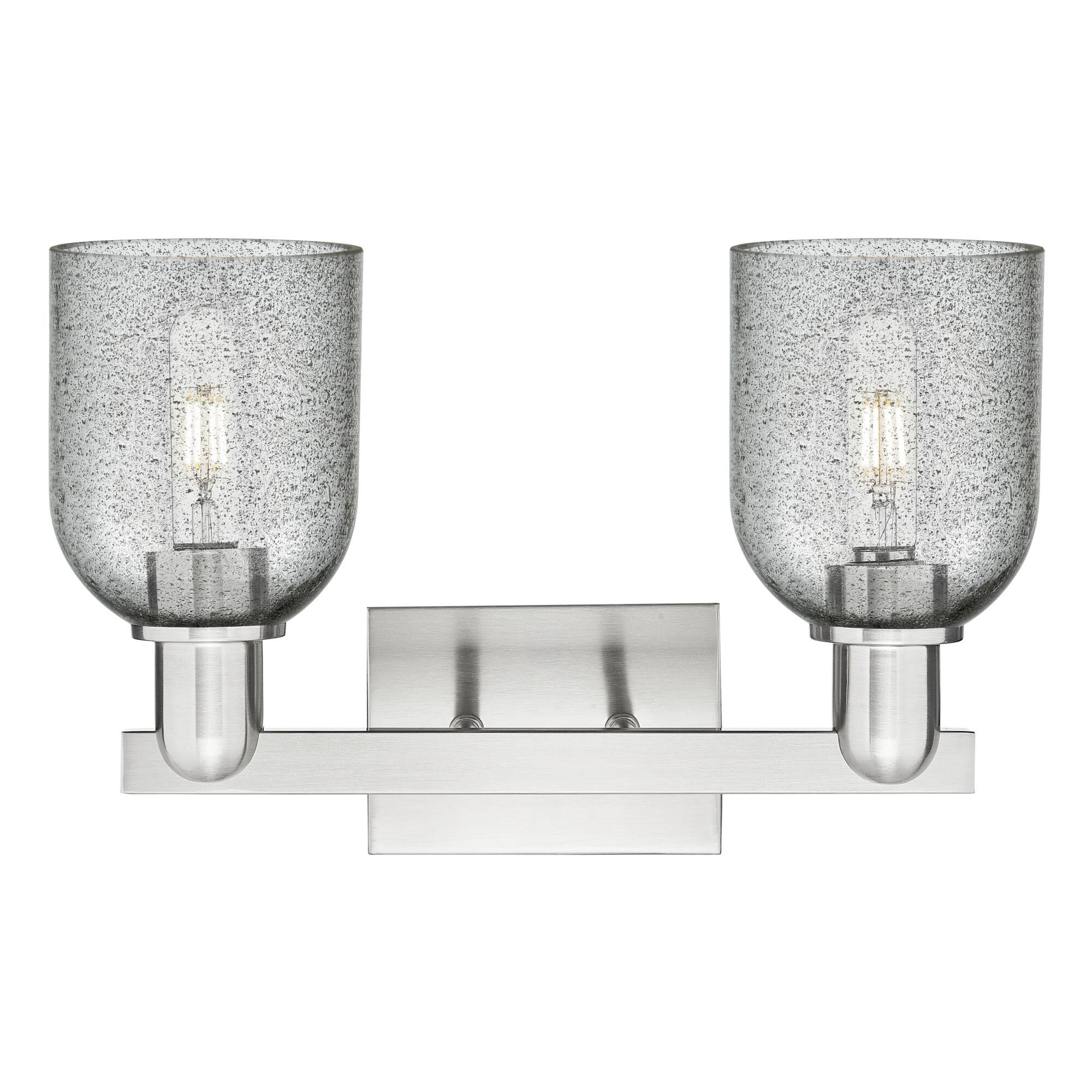 Shown in Satin Gold finish and Charcoal glass