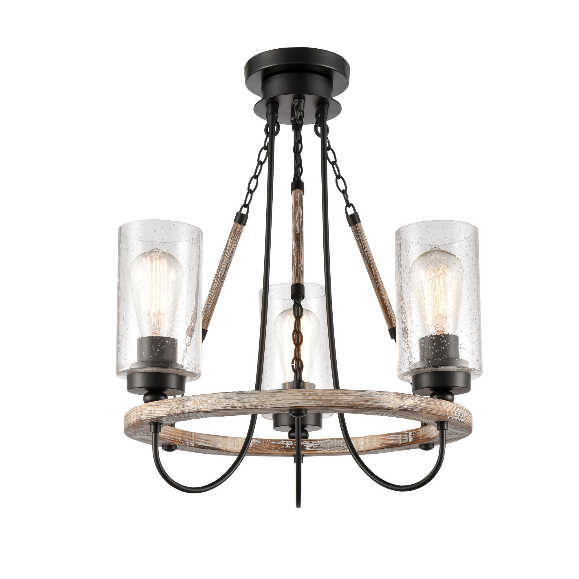 Shown in Matte Black finish and Seedy  Cylinder glass and Cedarwood accent