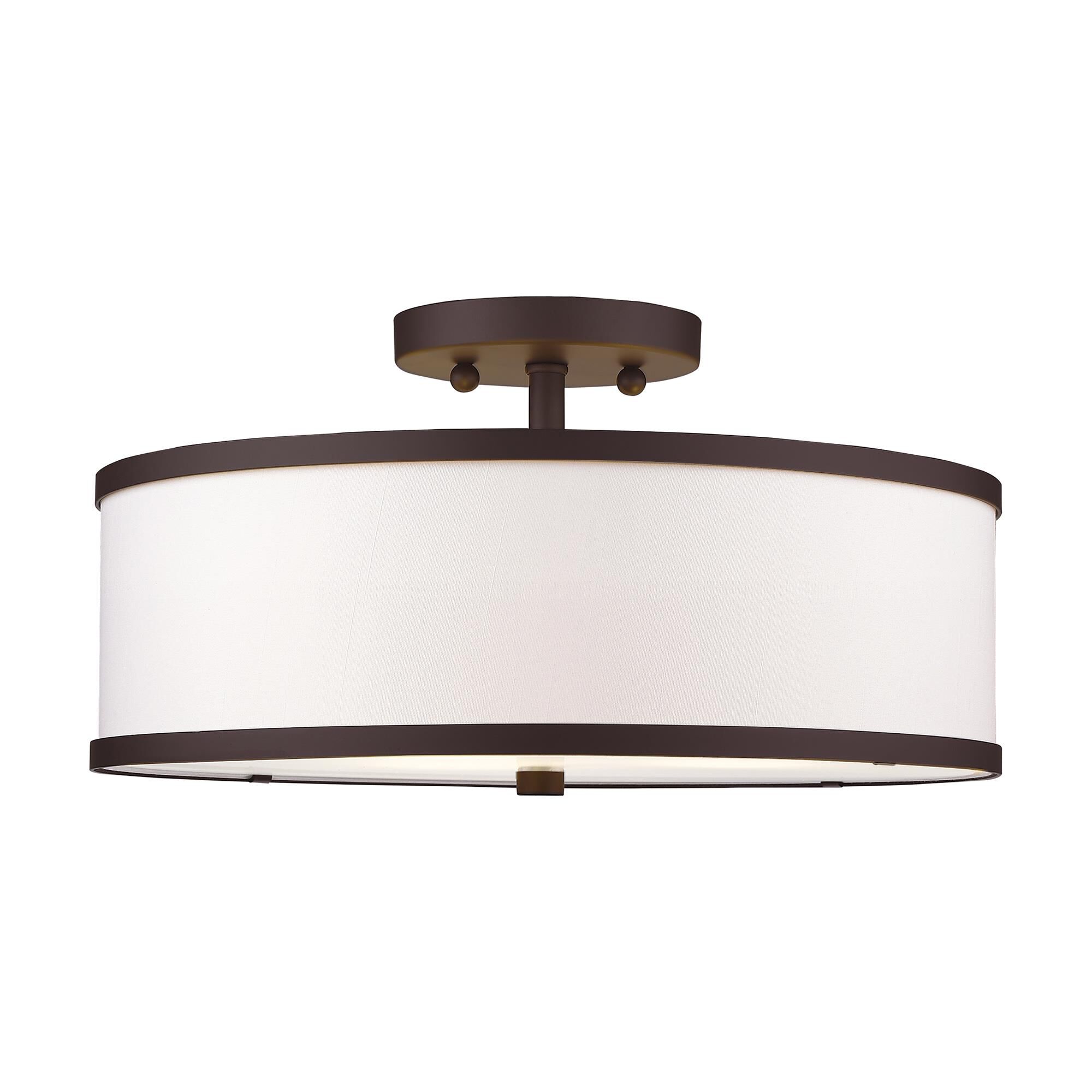 Park Ridge 15 Inch 3 Light Semi Flush Mount by Livex Lighting