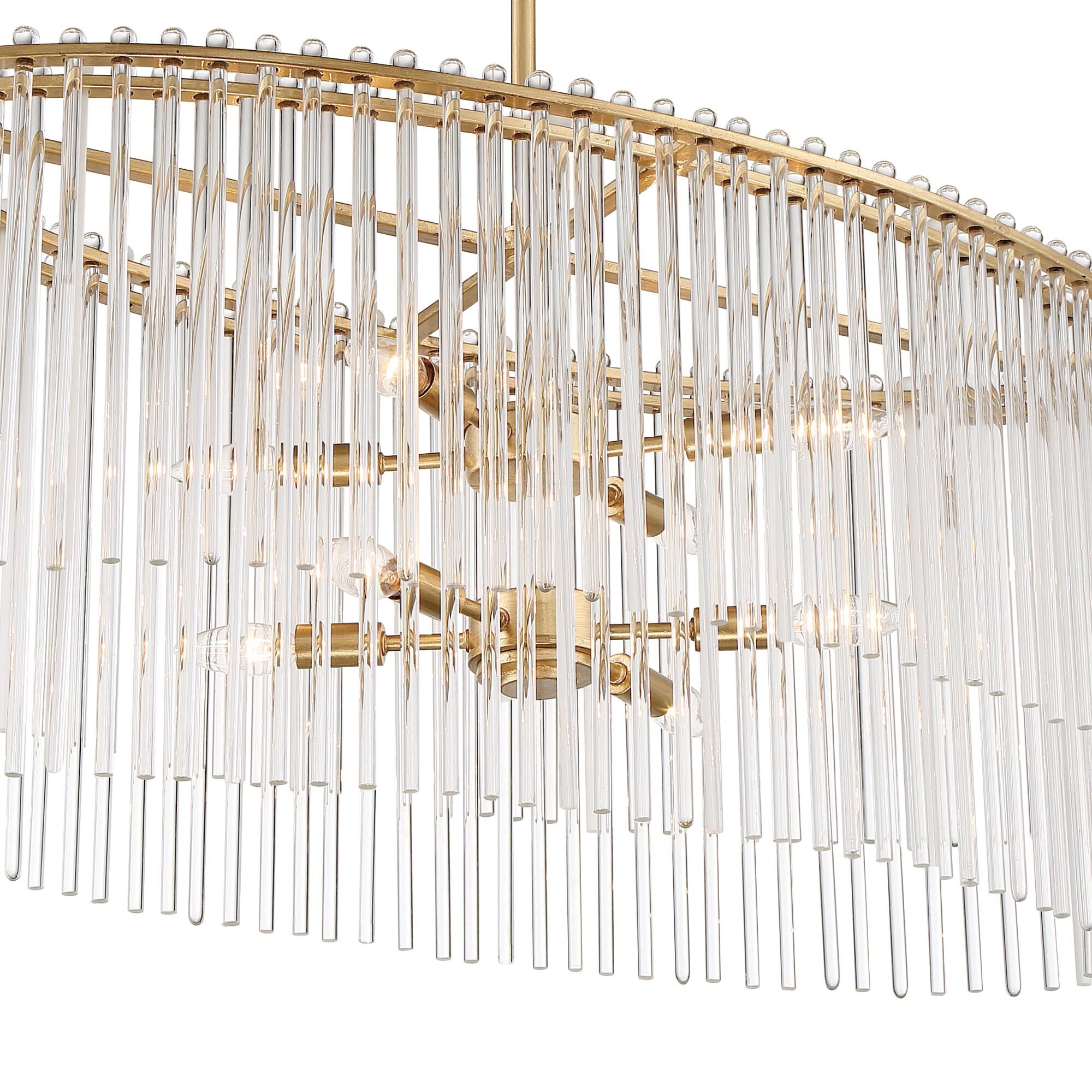 Bleecker 36 Inch 8 Light Chandelier by Crystorama