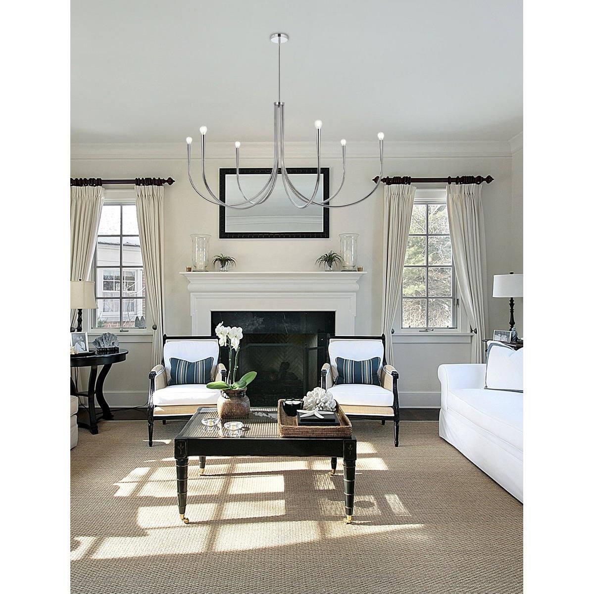 Layne 55 Inch 6 Light Chandelier by Elegant Lighting
