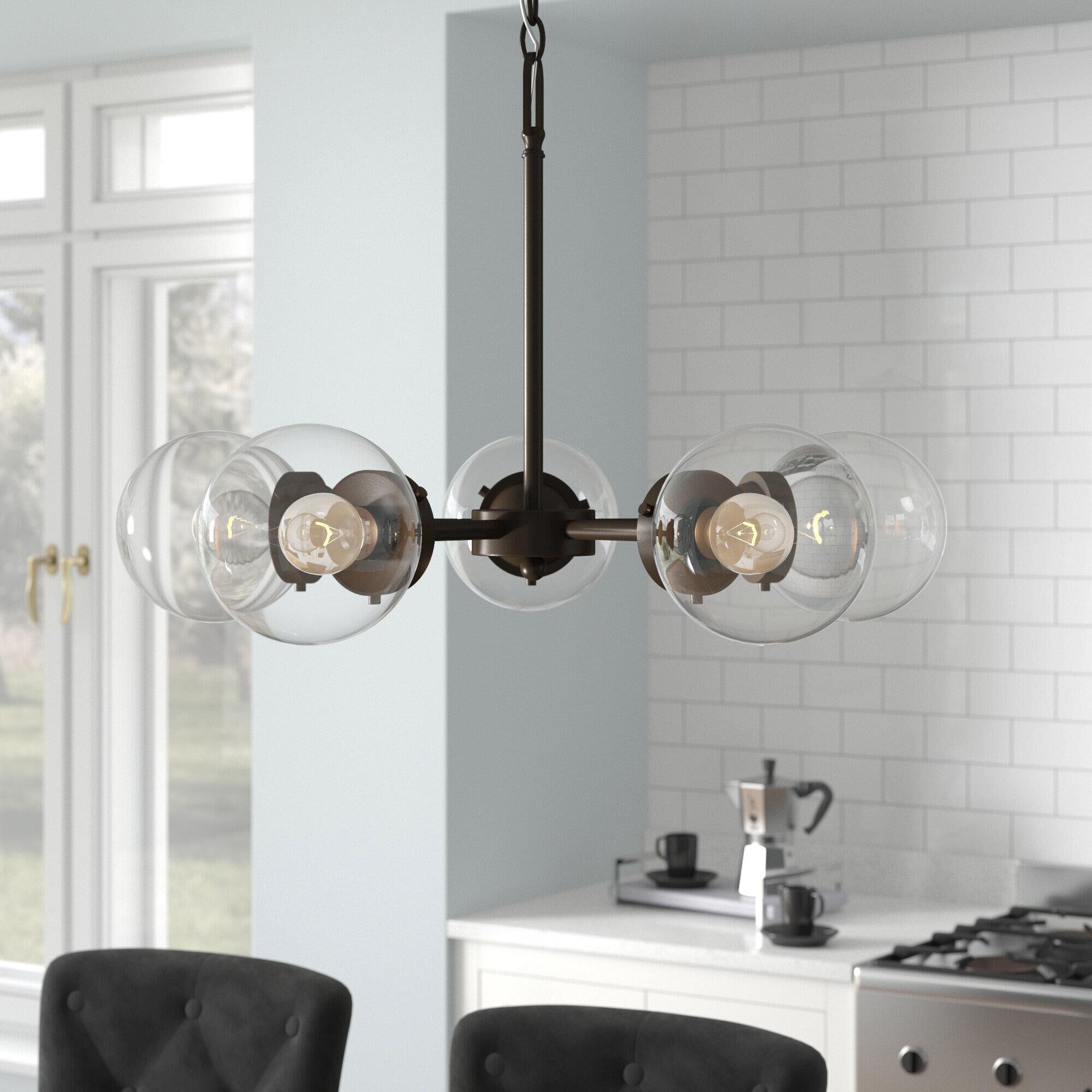 Knoll 26 Inch 5 Light Chandelier by Designers Fountain