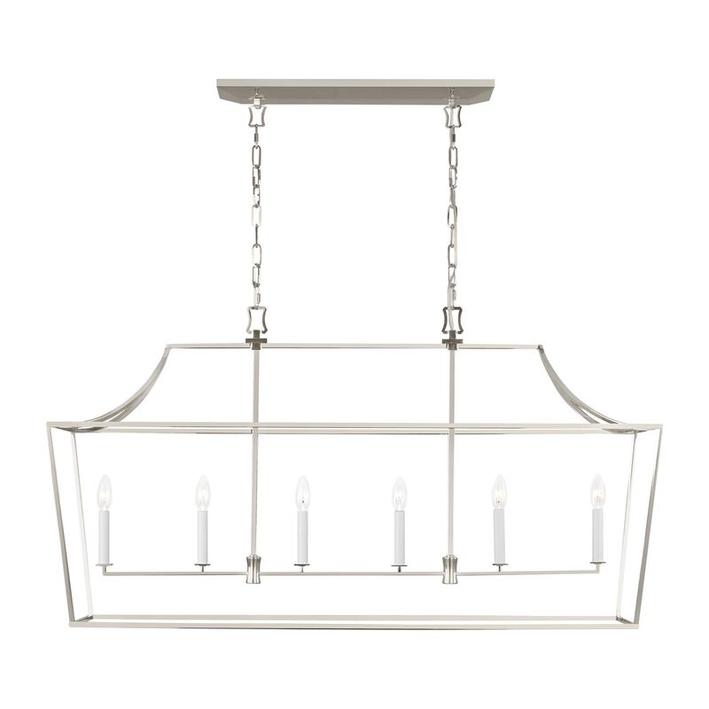 Chapman & Myers Southold 48 Inch 6 Light Linear Suspension Light by Visual Comfort Studio Collection