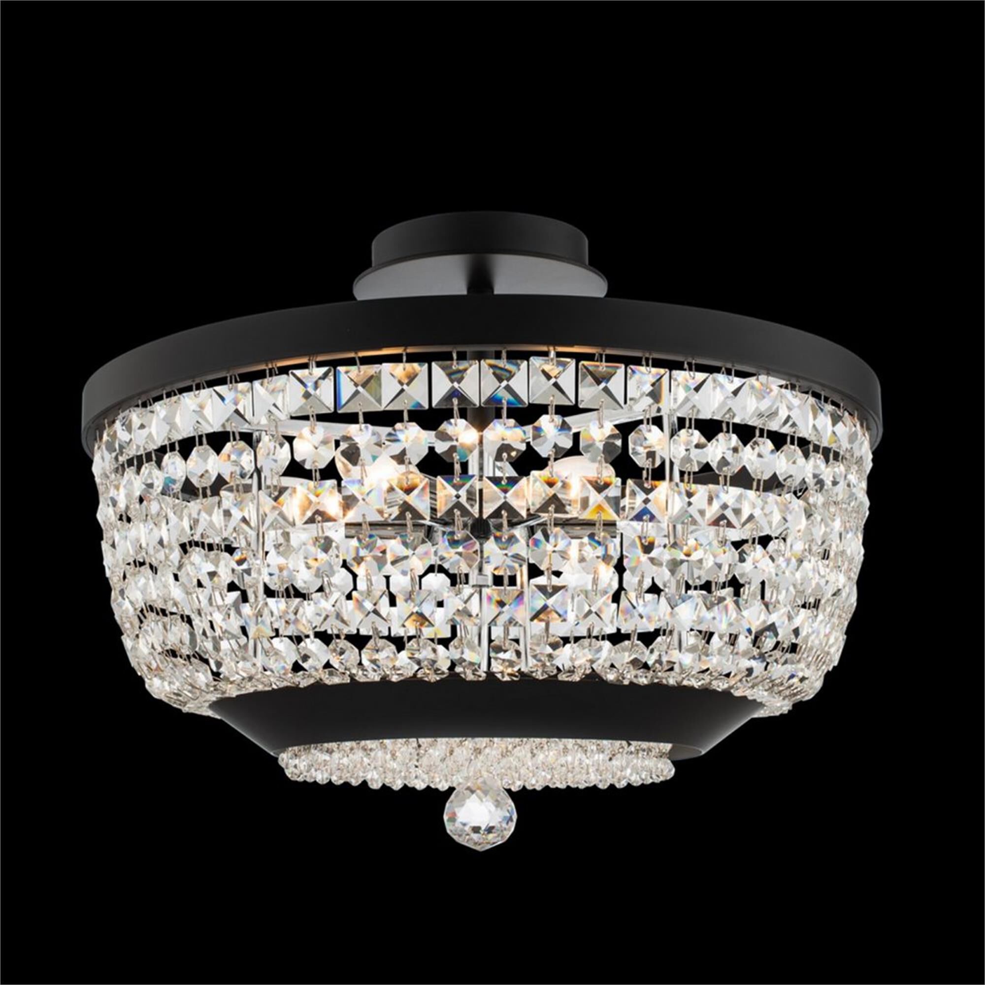 Terzo 18 Inch 6 Light Semi Flush Mount,
