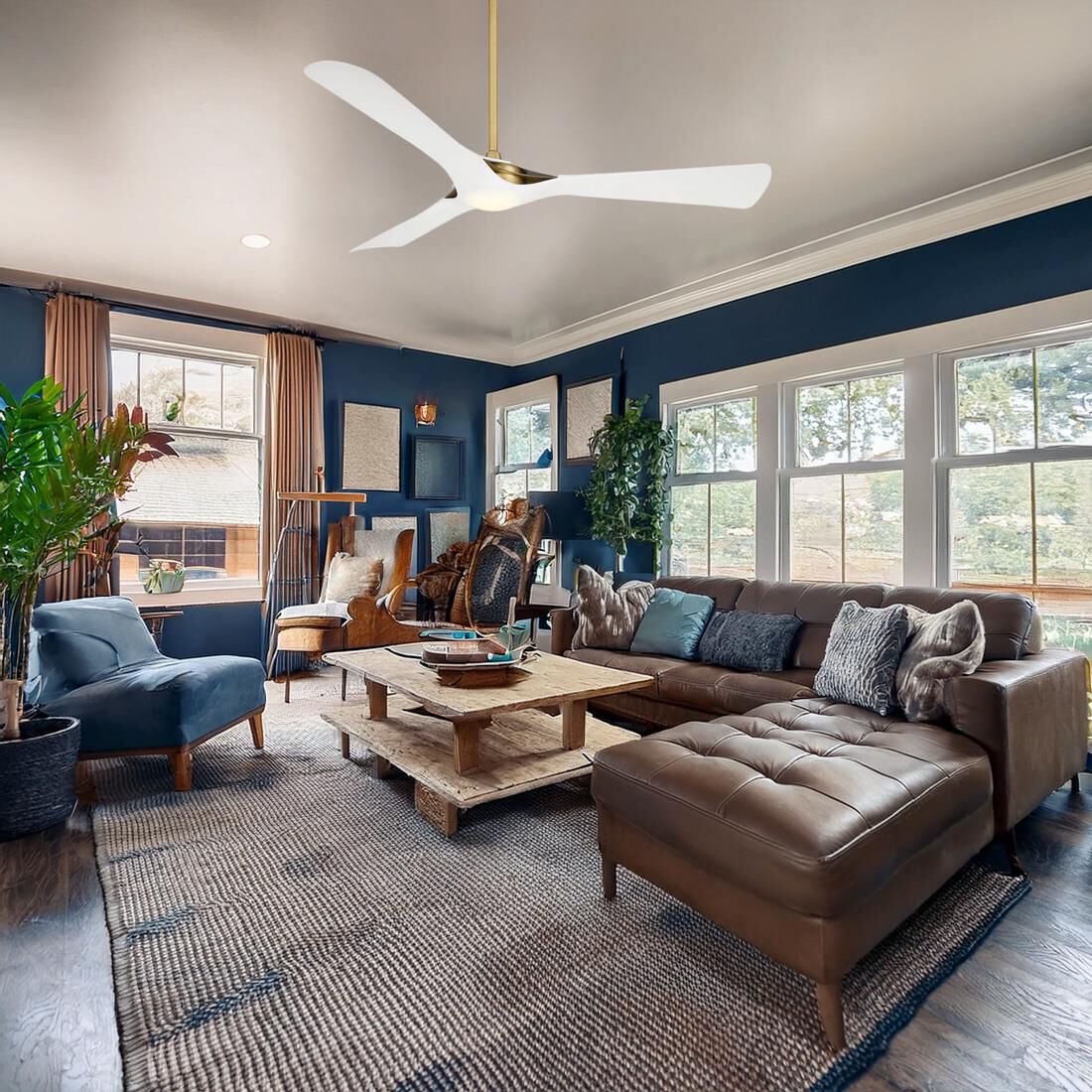 Bridge 60 Inch Ceiling Fan with Light Kit by Minka Aire