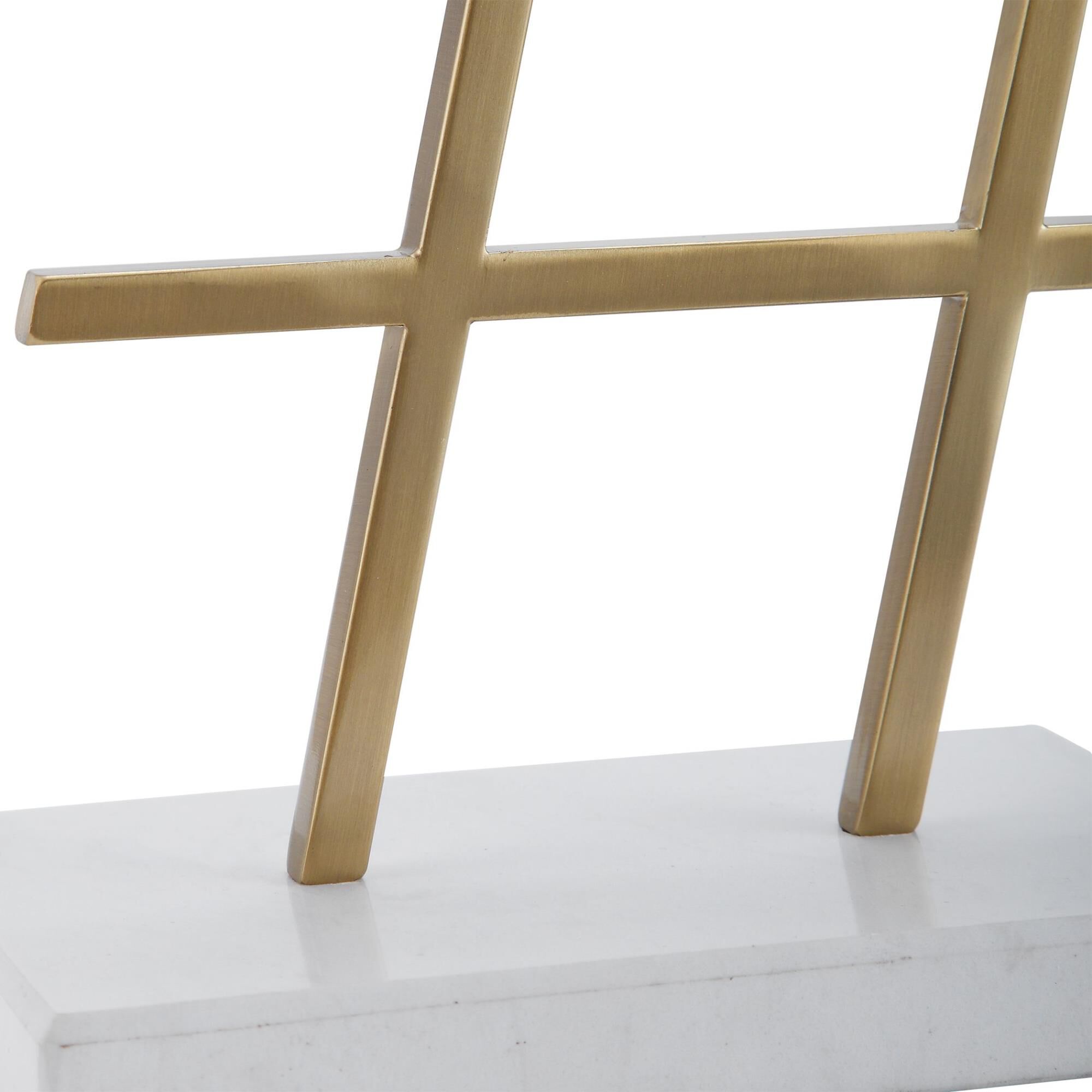 Shown in Brushed Brass And White finish