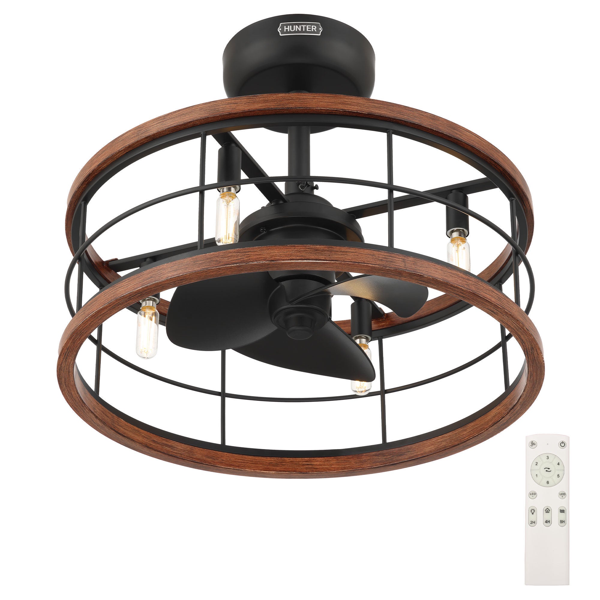 Haven 22 Inch Chandelier Ceiling Fan with Light Kit,