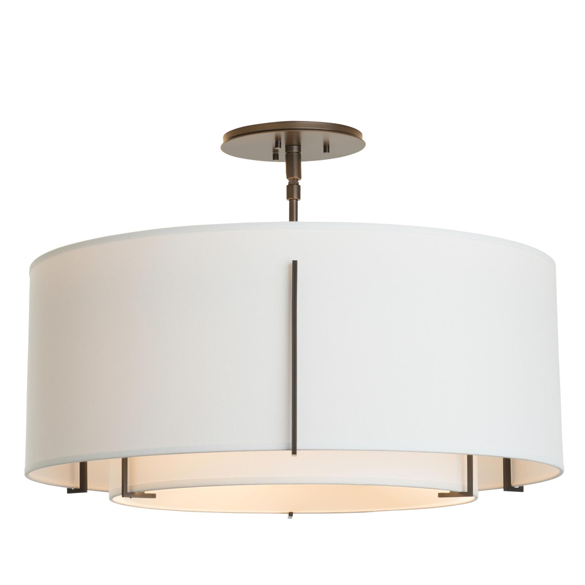 Exos 22 Inch 3 Light Semi Flush Mount by Hubbardton Forge