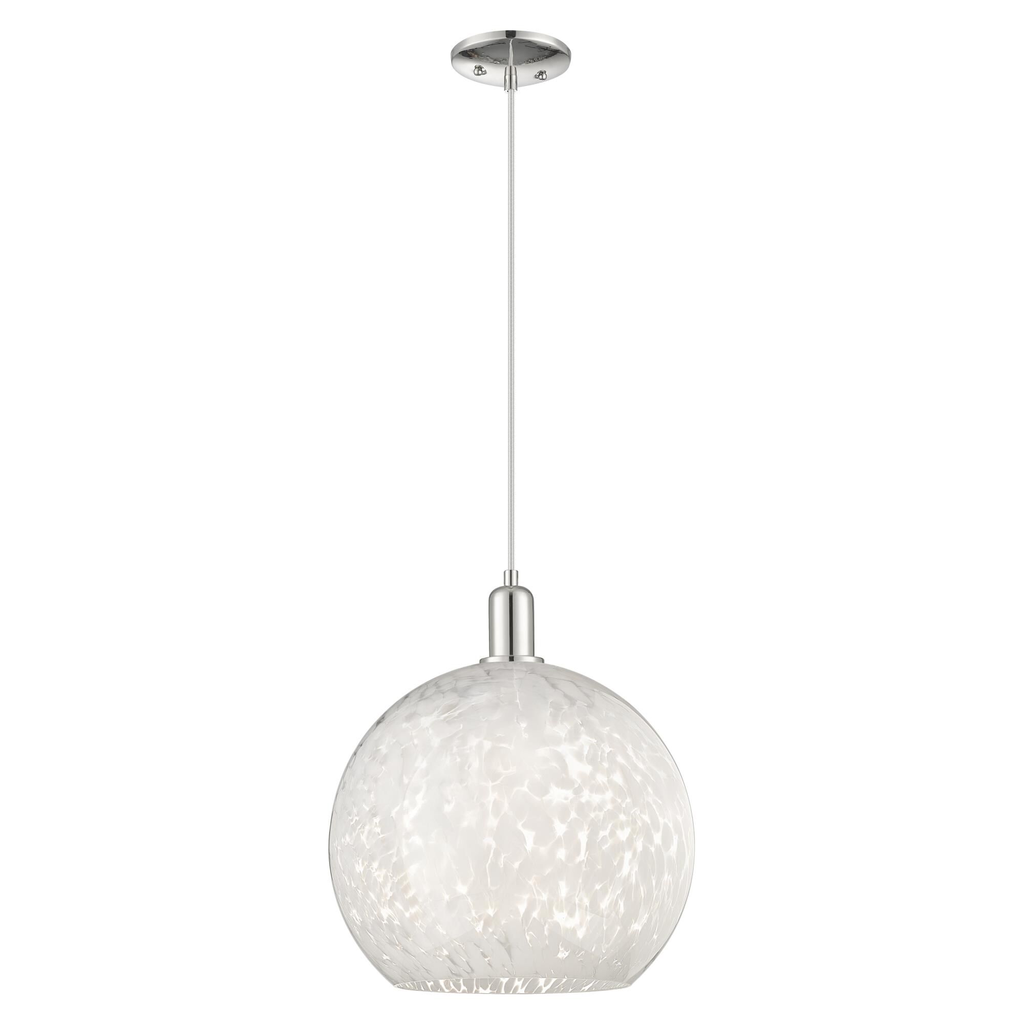Bruno Marashlian White Mouchette Large Pendant by Innovations Lighting
