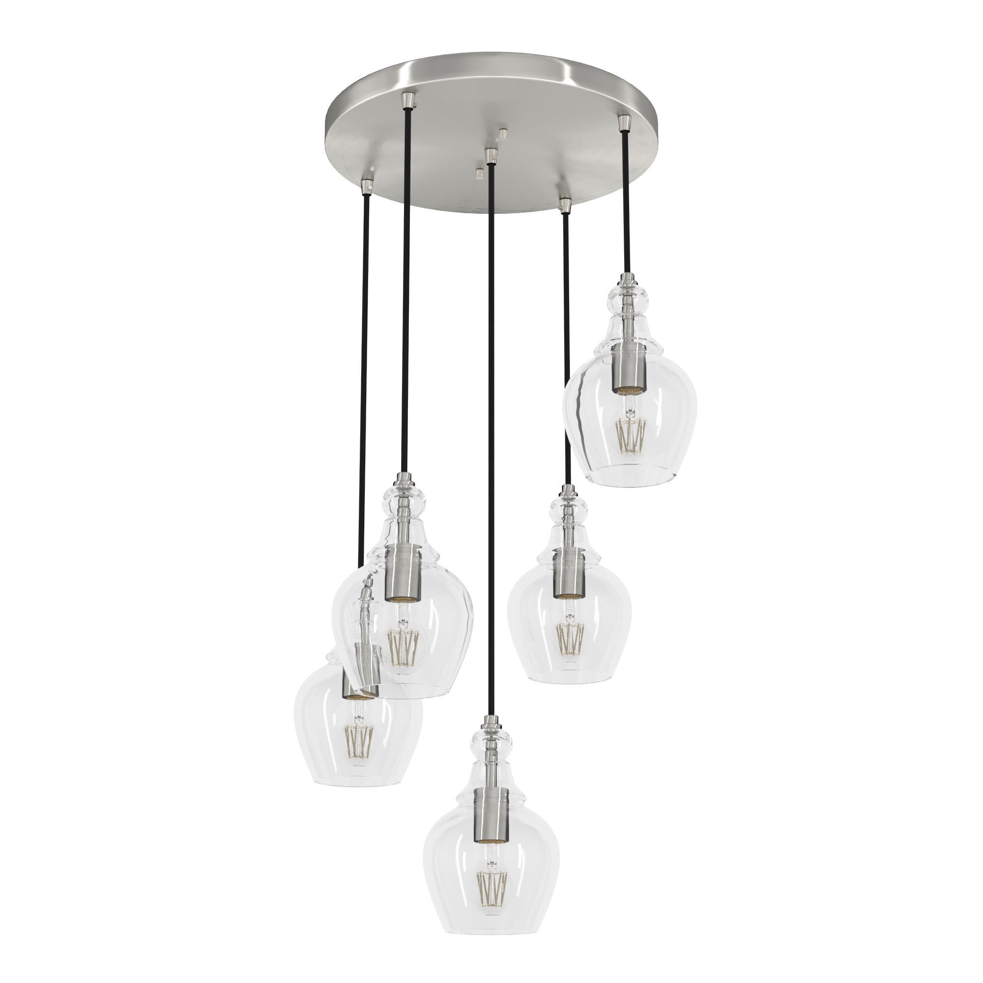 Maple Park 19 Inch 5 Light Multi Light Pendant by Hunter Fan