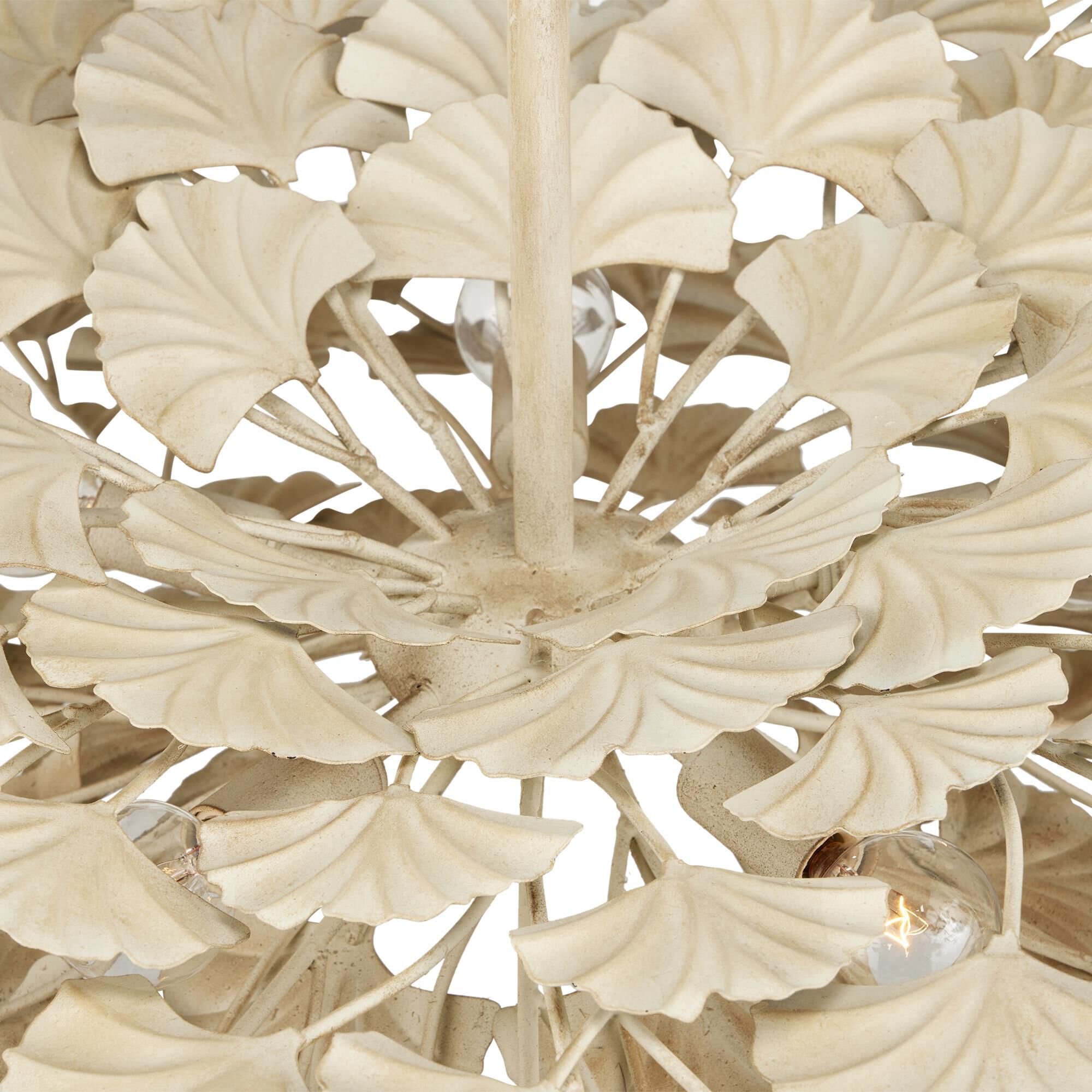 Maidenhair 39 Inch 5 Light Semi Flush Mount by Currey and Company