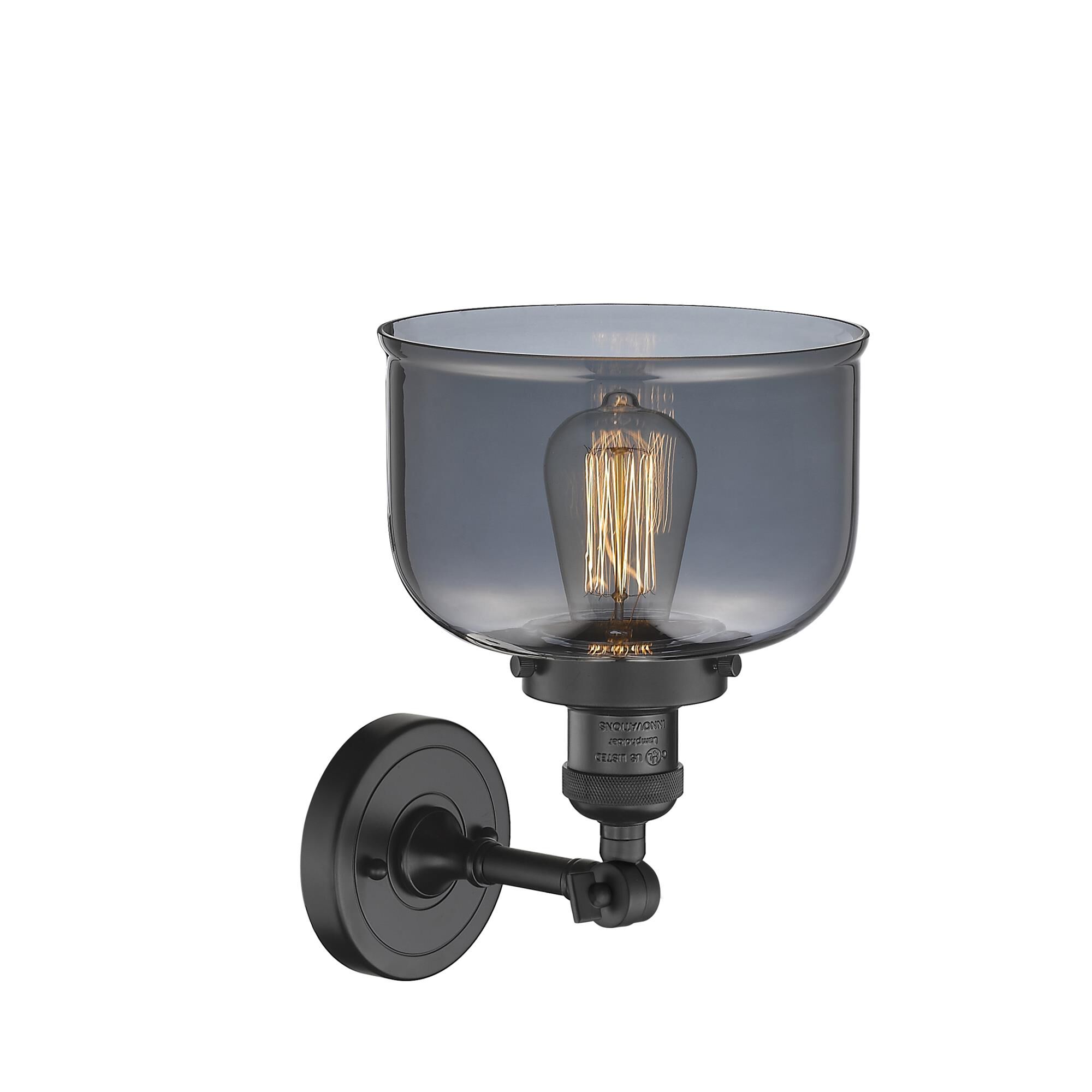 Shown in Matte Black finish and Plated Smoked glass