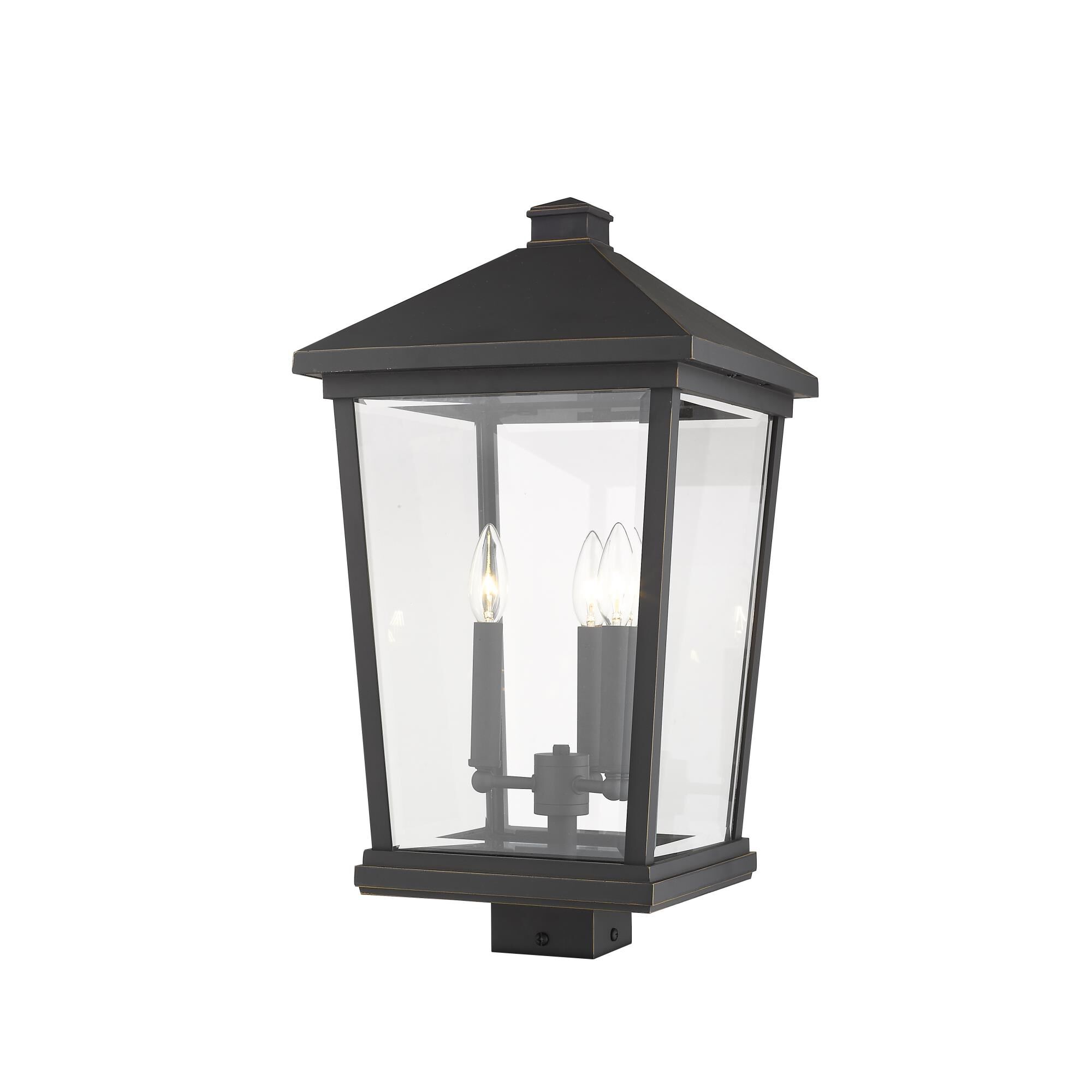 Beacon 22 Inch Tall 3 Light Outdoor Post Lamp by Z-Lite - Clearance