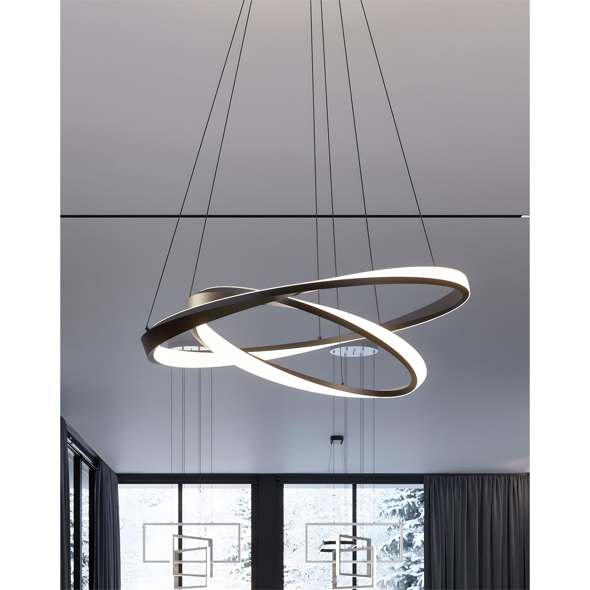 Shown in Black finish and White Acrylic glass