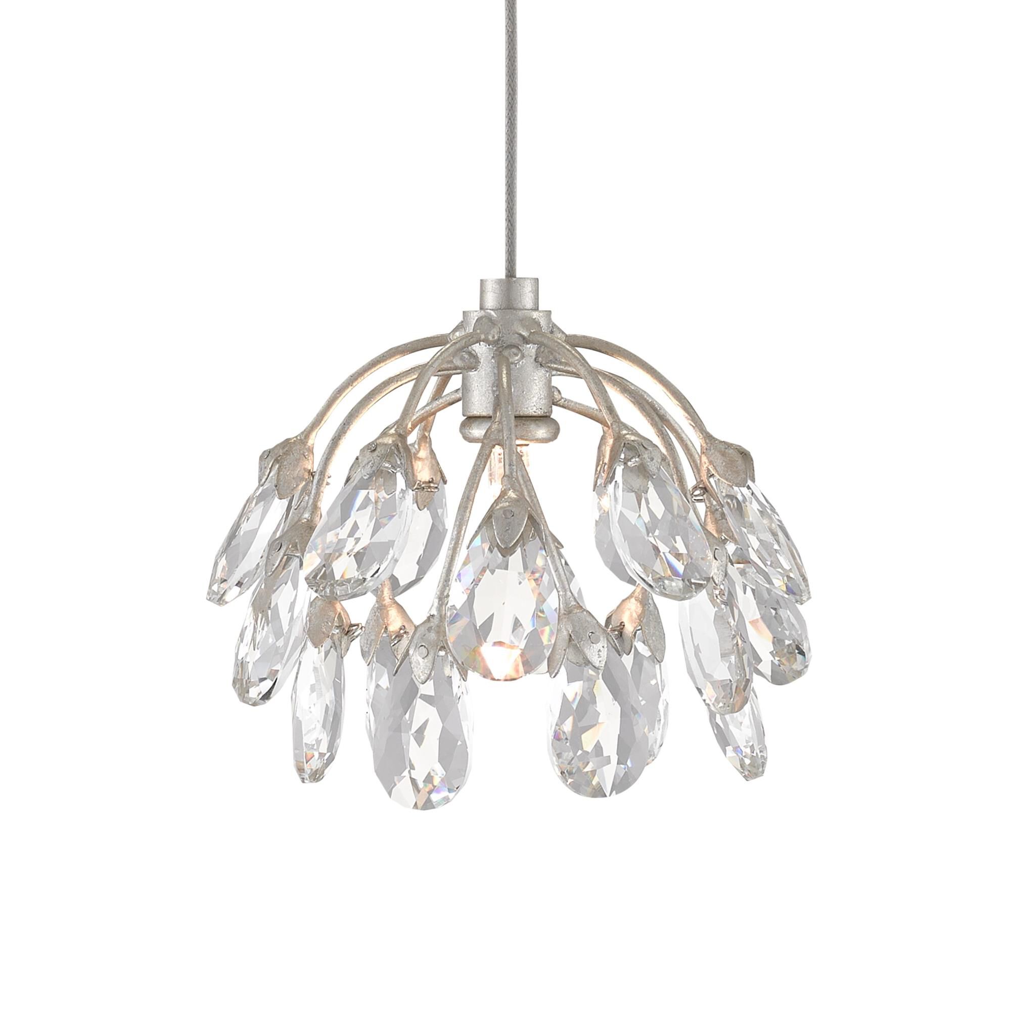 Crystal Bud 7 Light LED Multi Light Pendant by Currey and Company
