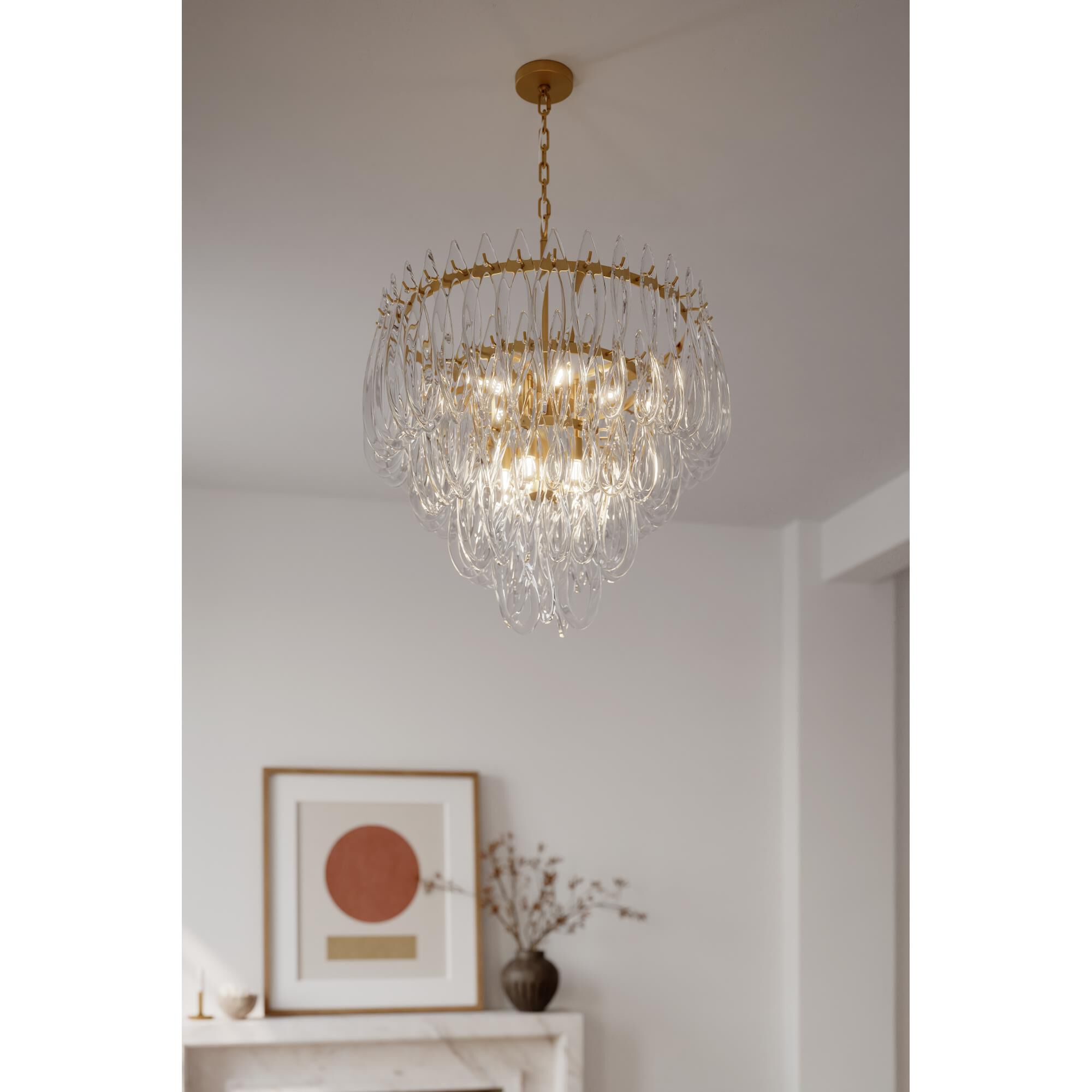 Glassara 32 Inch Chandelier by Metropolitan Lighting