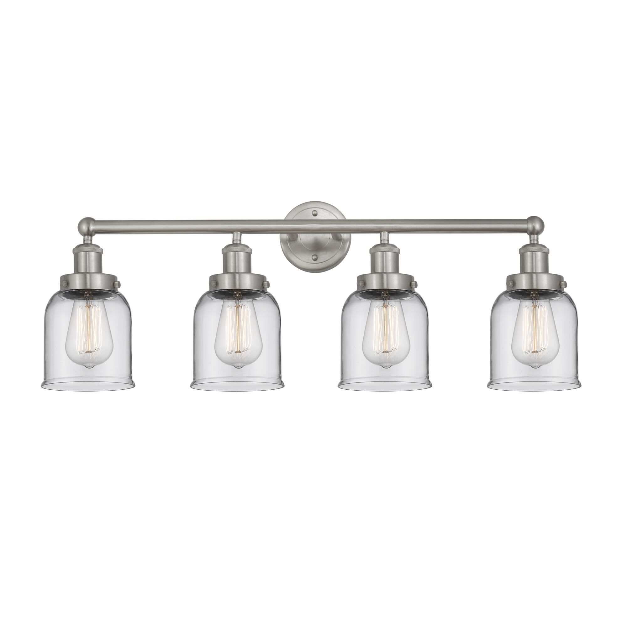 Shown in Brushed Satin Nickel, Clear finish and Clear glass and Clear Glass shade