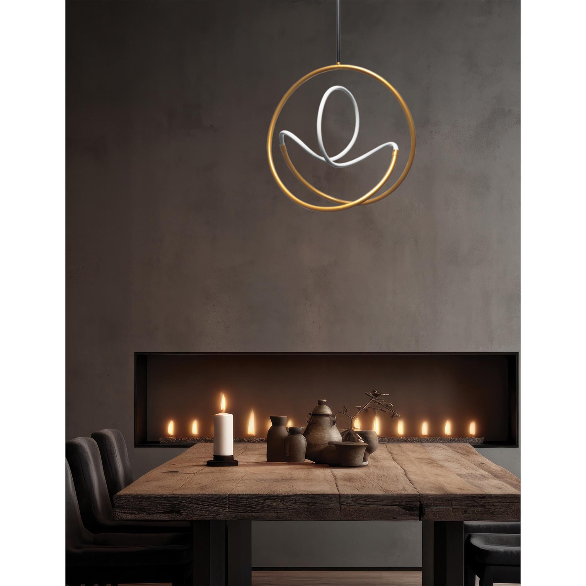Shown in Matte Black finish and White shade