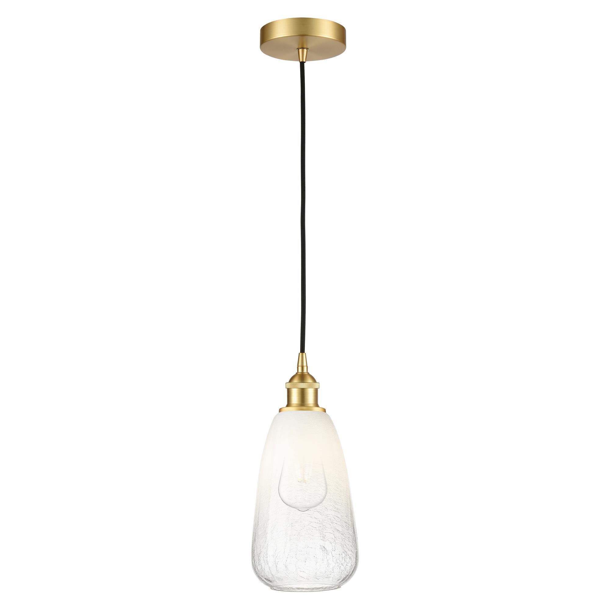 Shown in Satin Gold finish and Opal glass